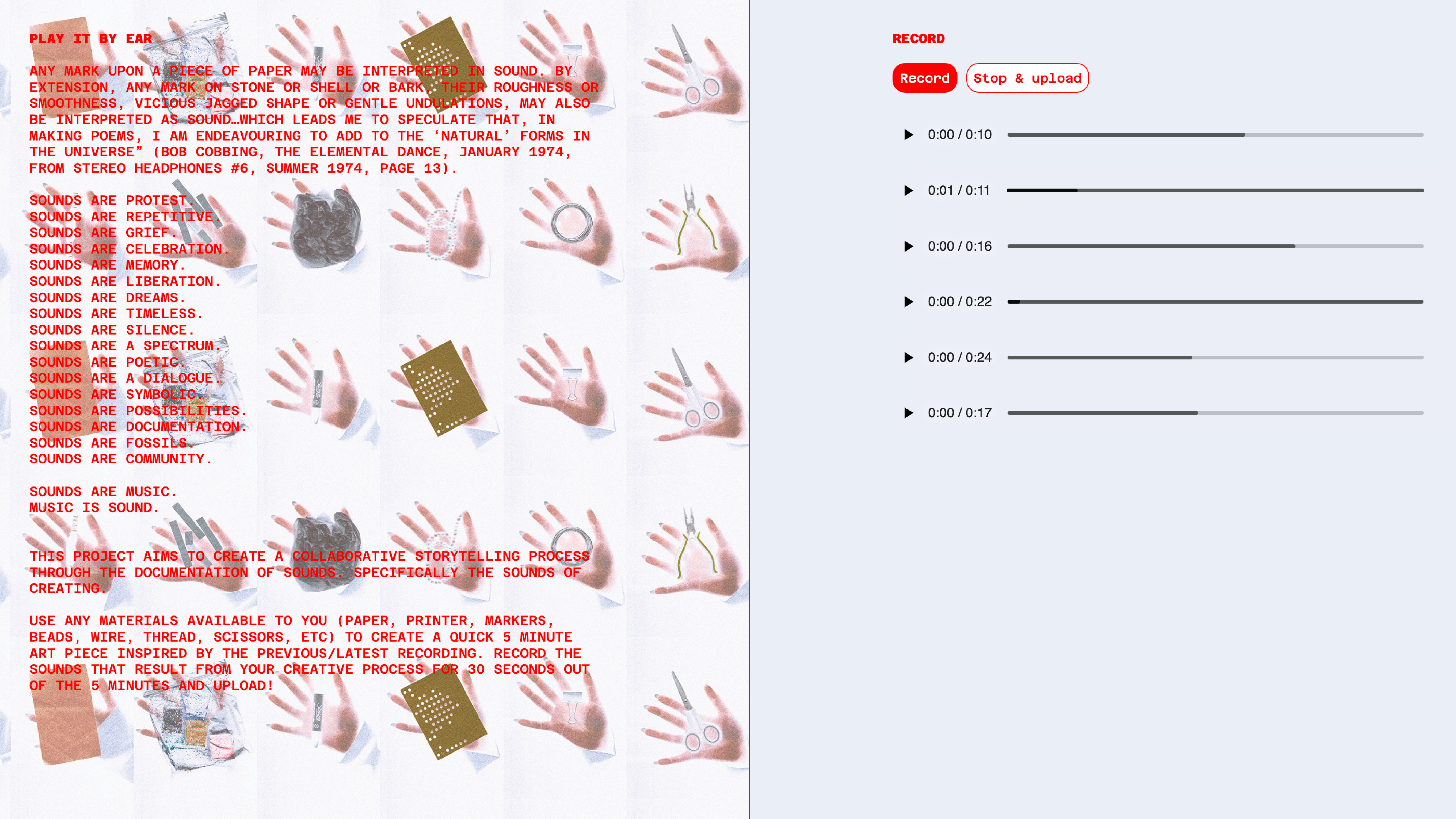 Play It By Ear, Part 4: Sounds