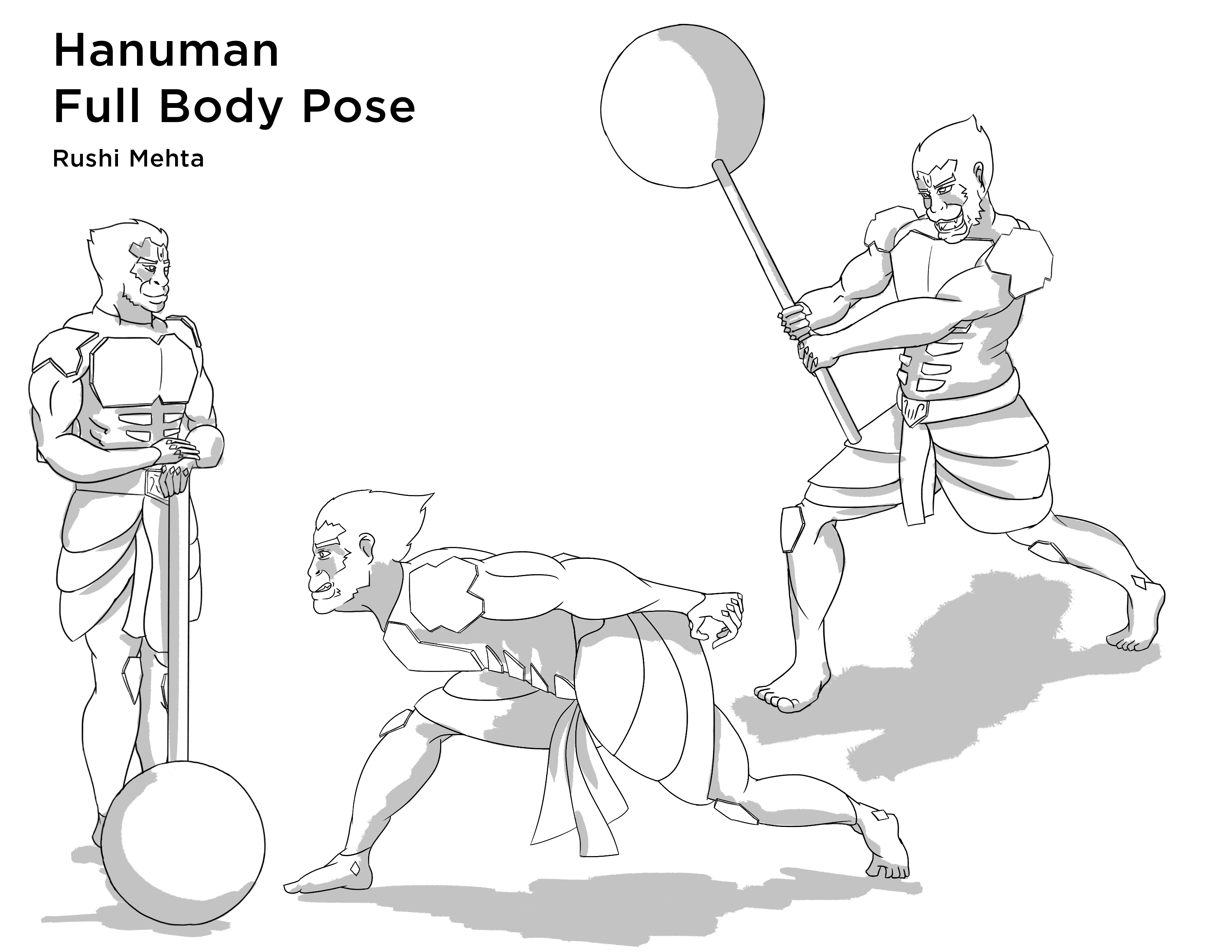 Hanuman Full Body Pose