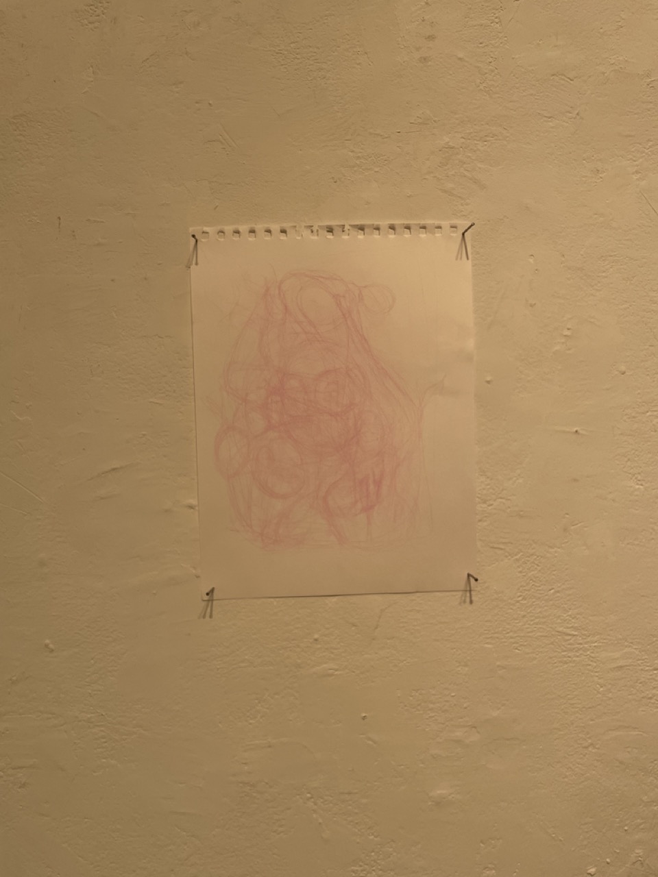 Standing naked facing each other in a dark room