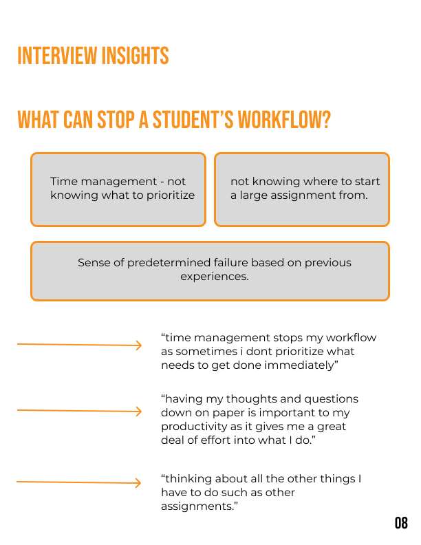 Insights from Interviews based on affinity mapping/analyzing