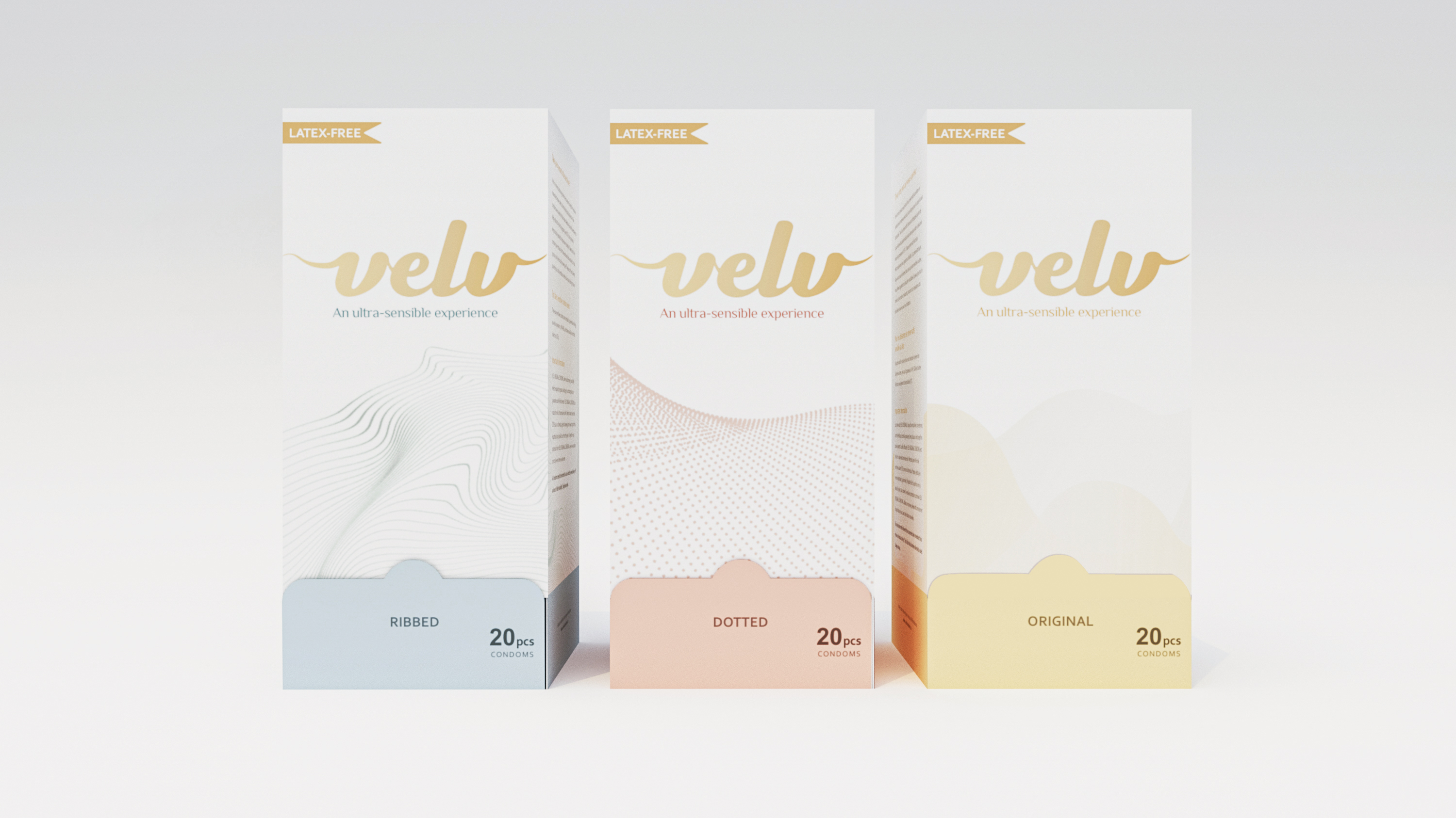 CONDOM BRANDING & PACKAGING DESIGN：VELV