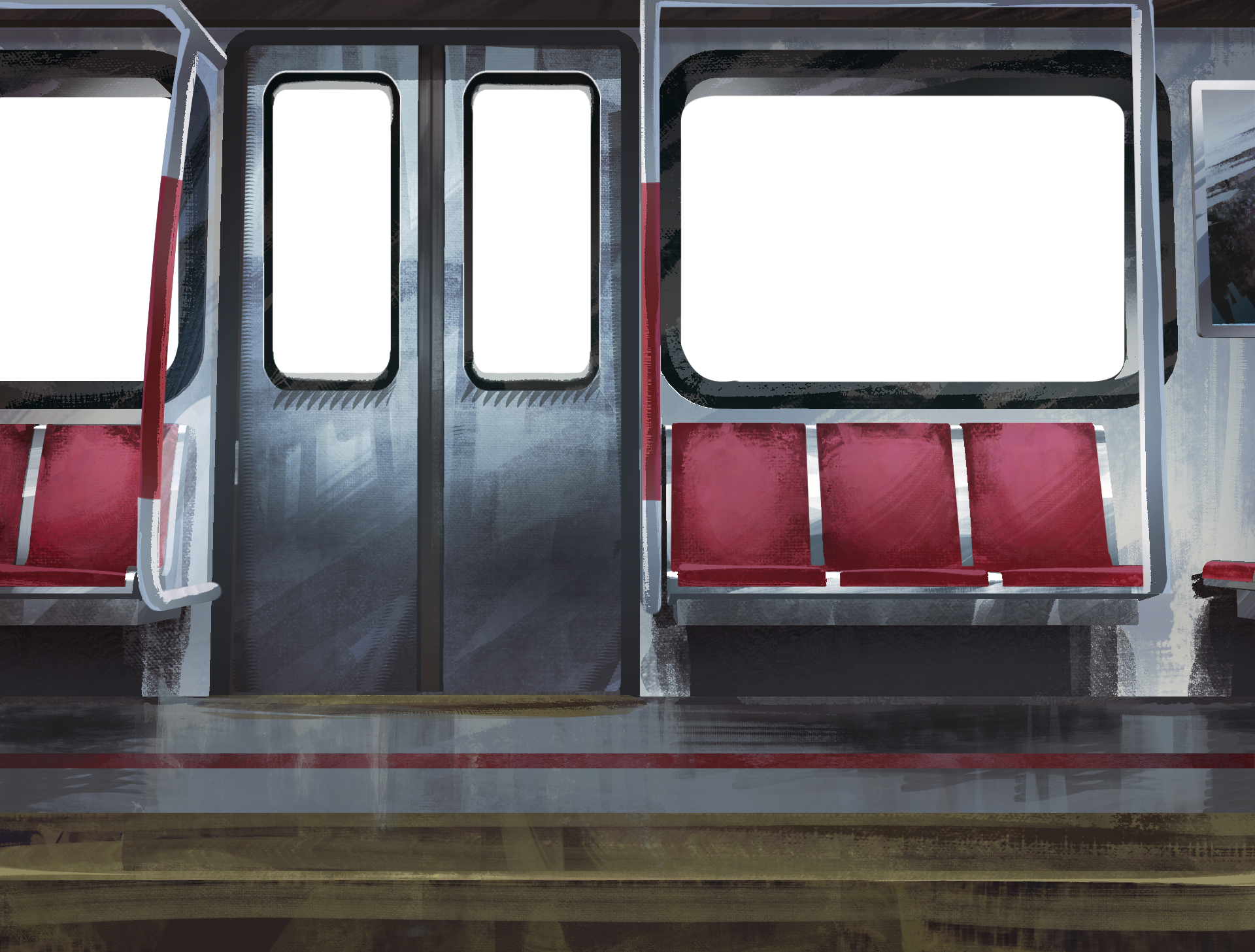 Don't Sleep On The Subway Background Paint overs