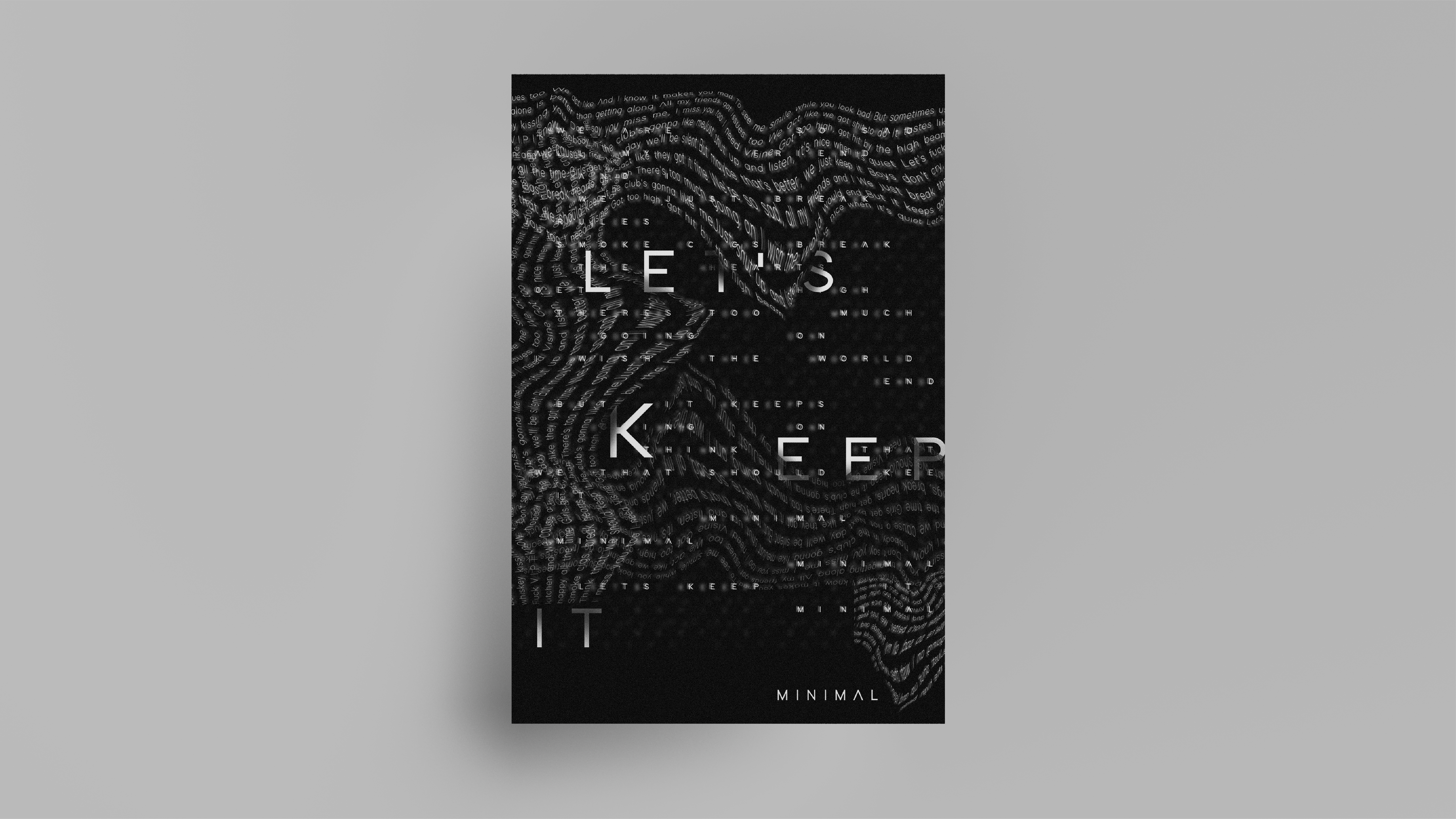 Typographic Poster : MINIMAL