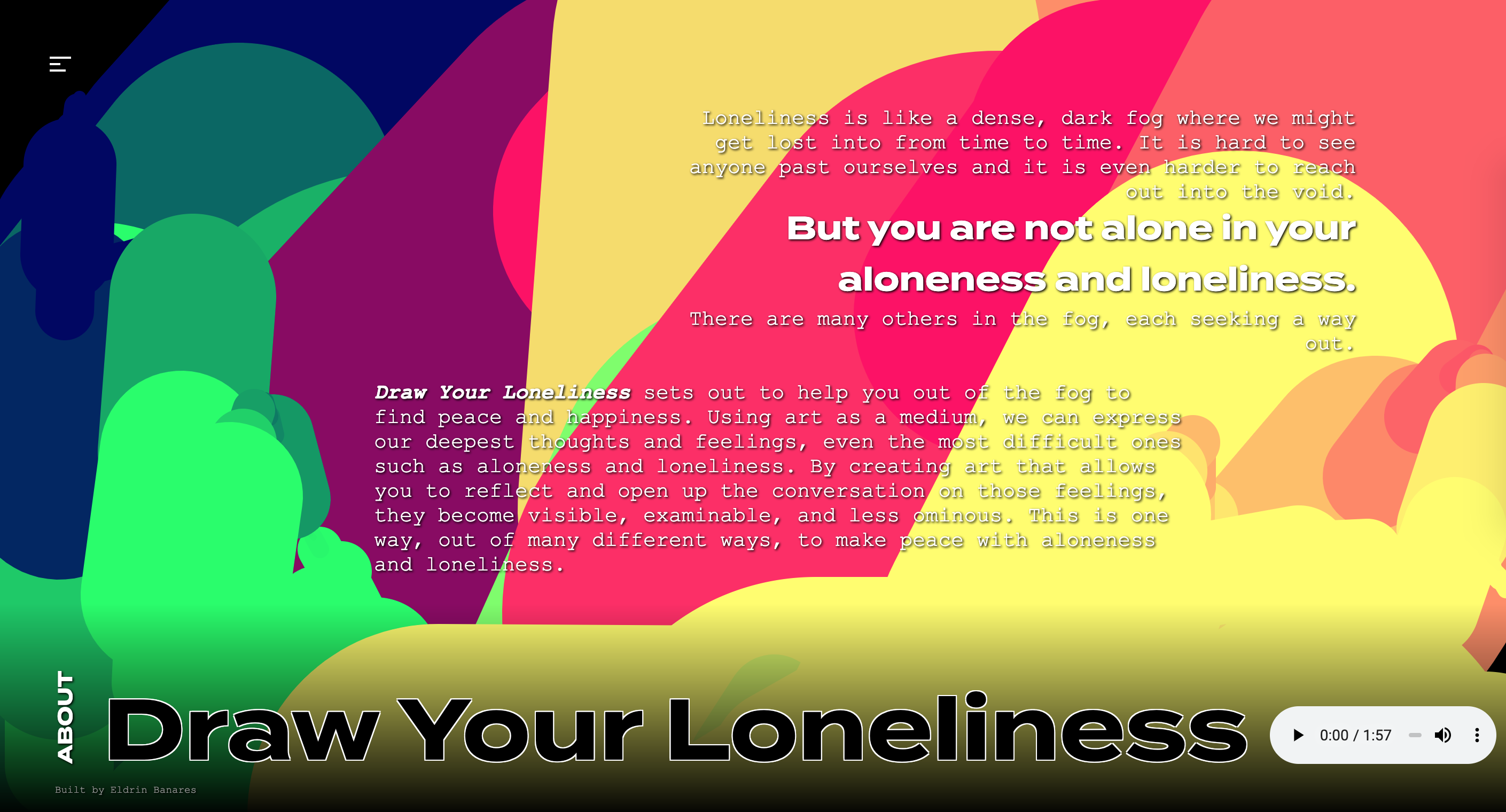 Draw Your Loneliness Website (About Page)