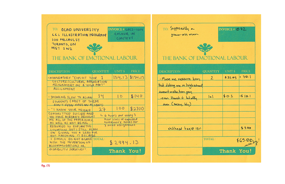 THE BANK OF EMOTIONAL LABOUR