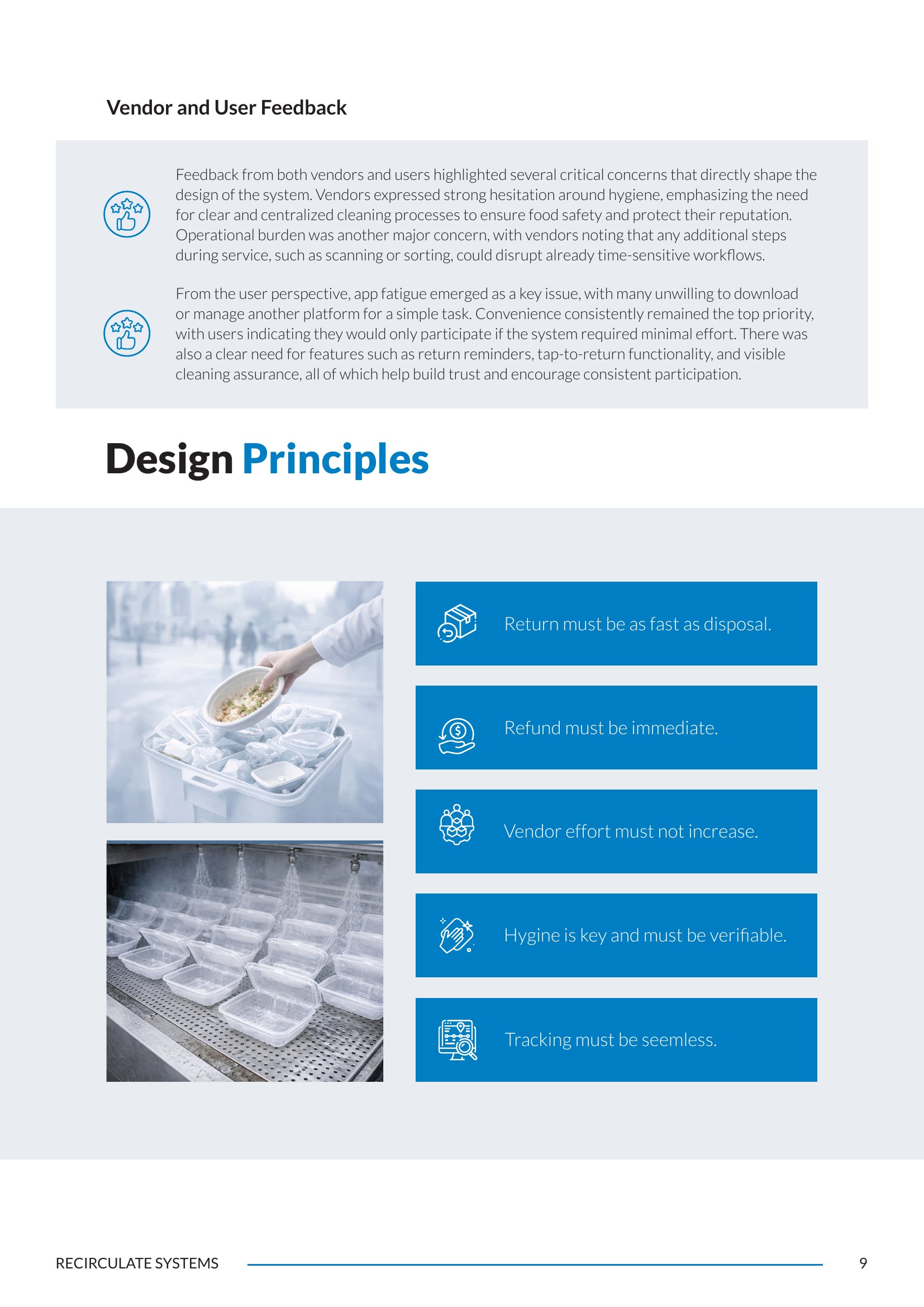 Vendor & User Feedback — Design Principles