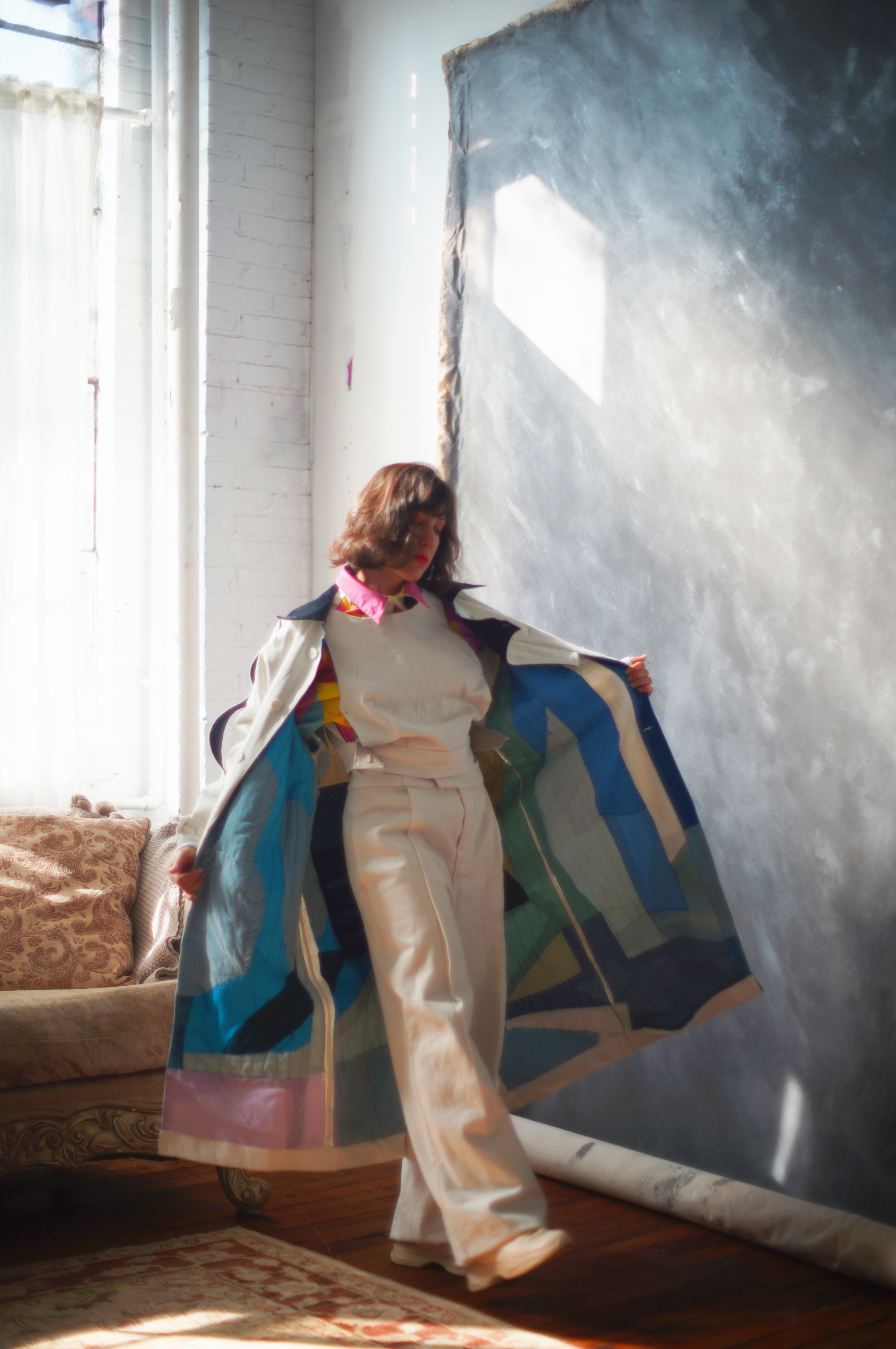 Reversible Denim Studio Coat; Main shot