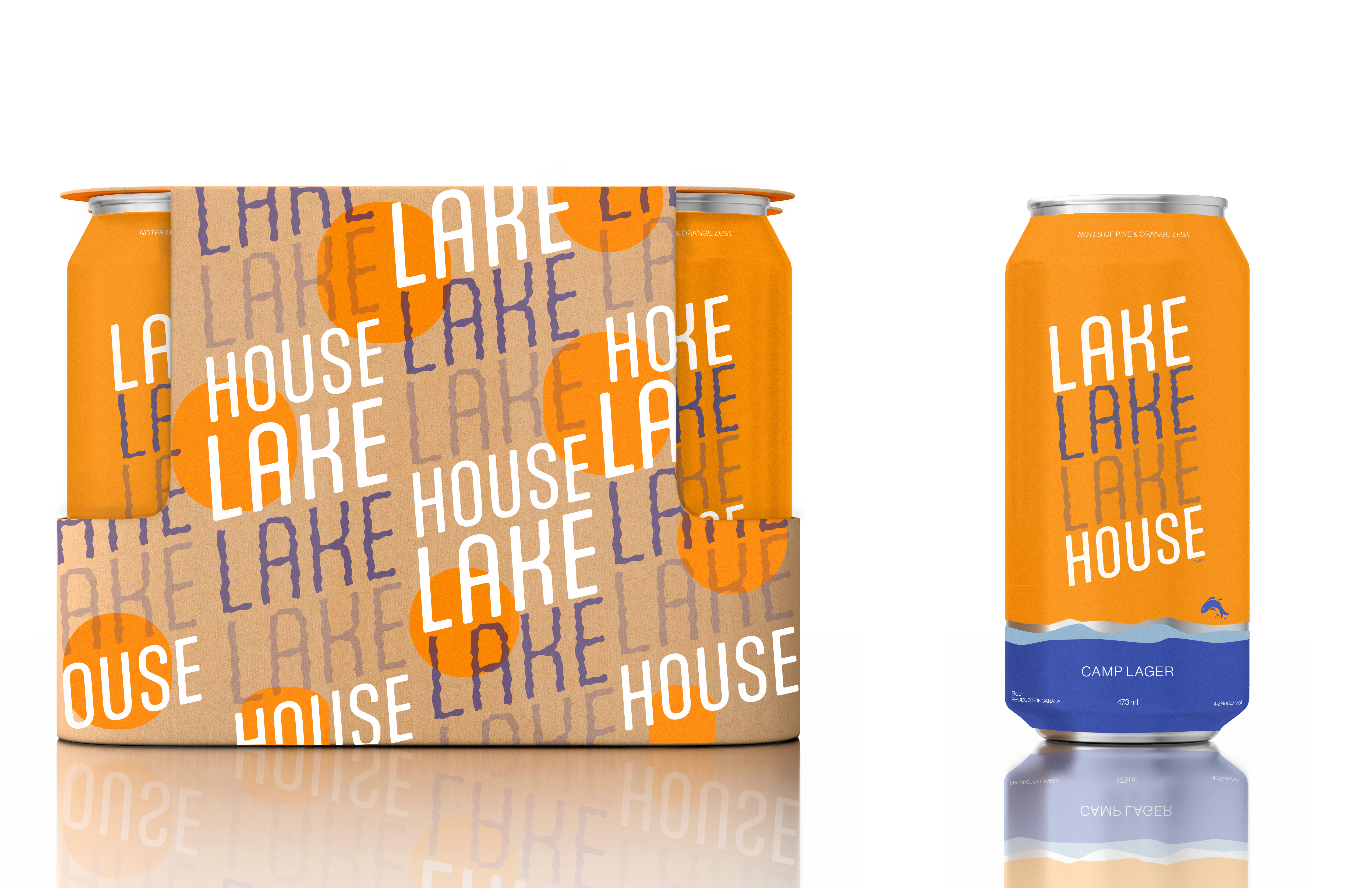 Lake House Lager- Packaging Design