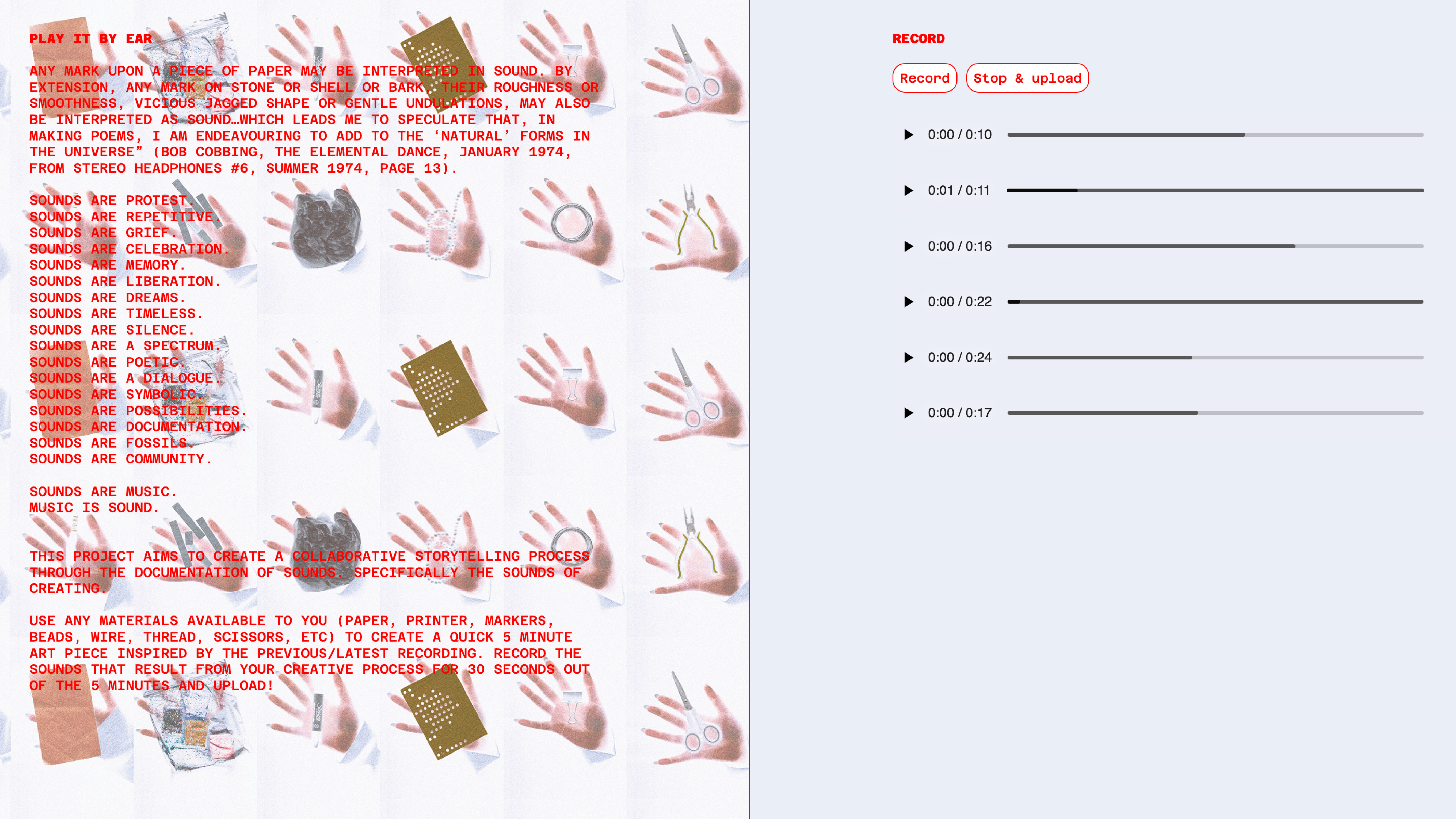 Play It By Ear, Part 4: Sounds