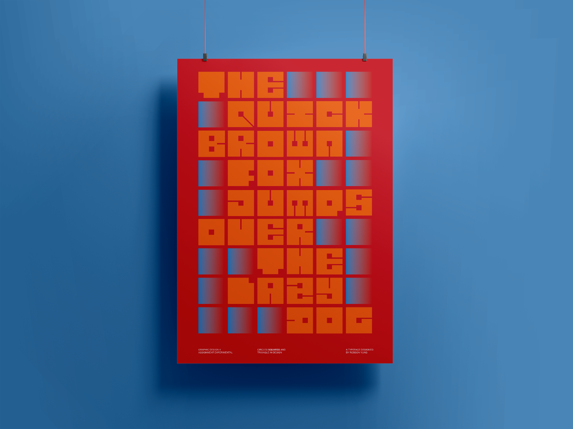 Square typeface poster