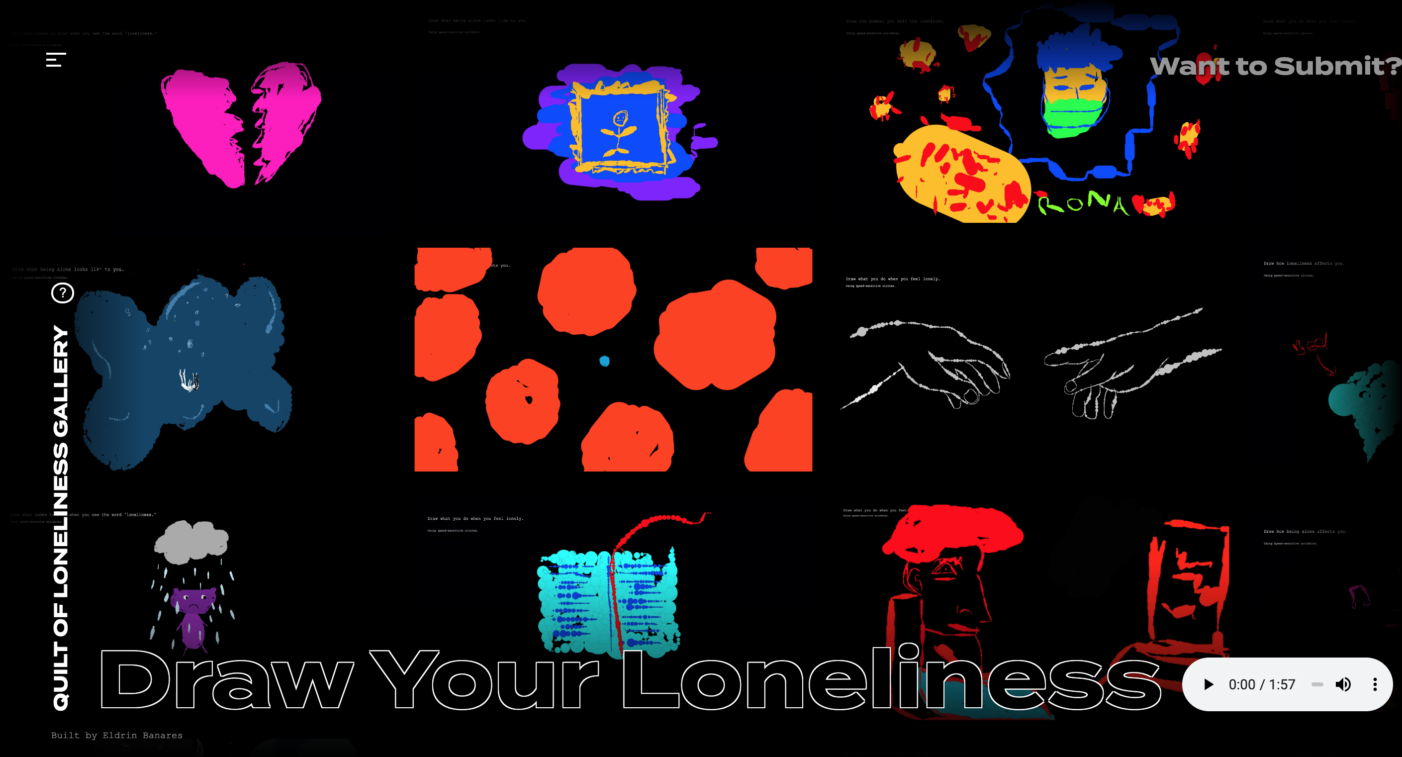 Draw Your Loneliness Website (Gallery Page)