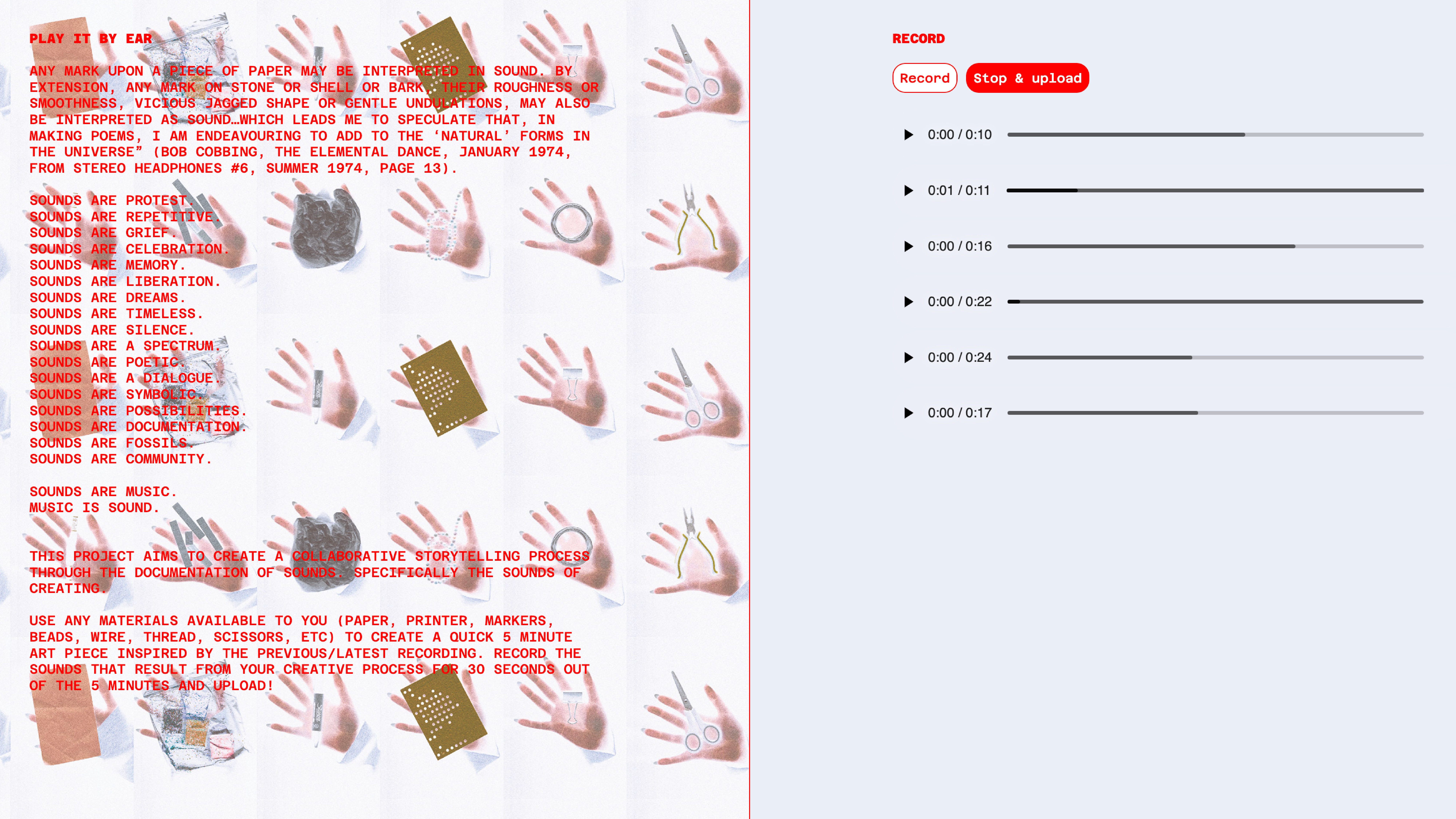 Play It By Ear, Part 4: Sounds