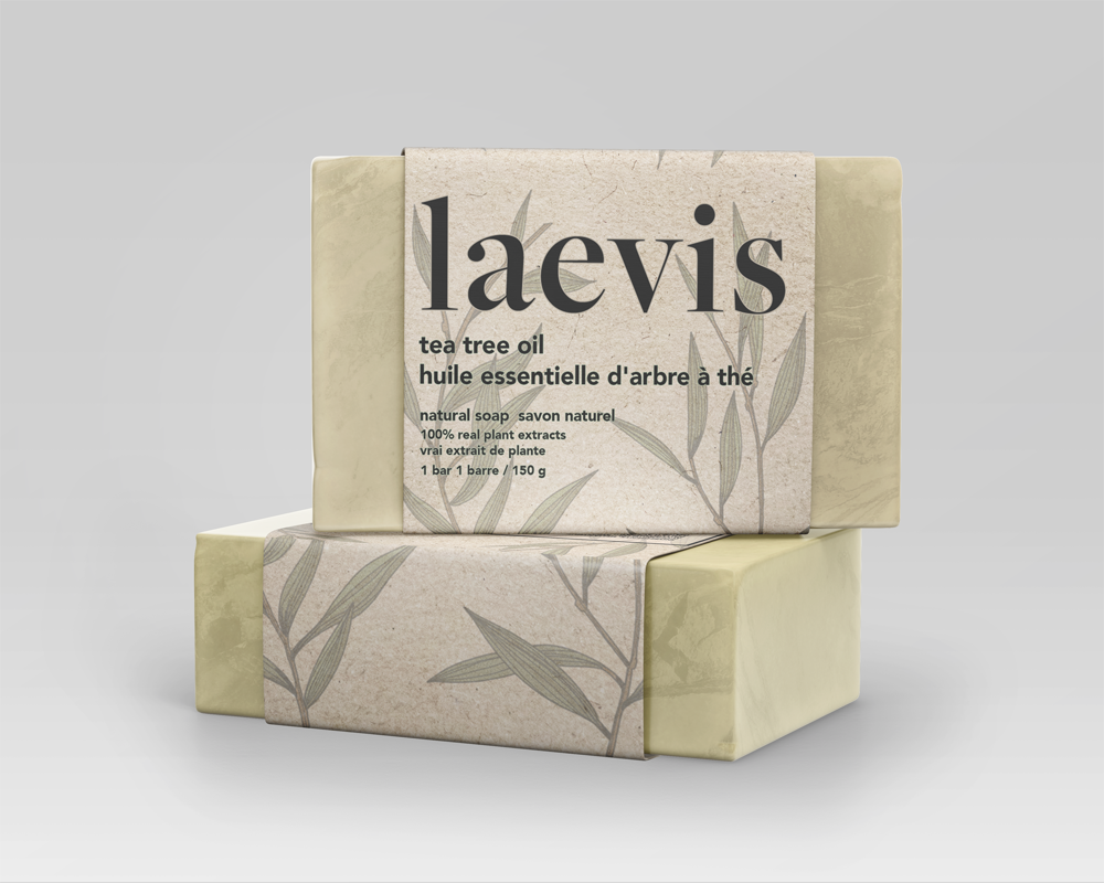 laevis Natural Soap Bar Branding + Packaging