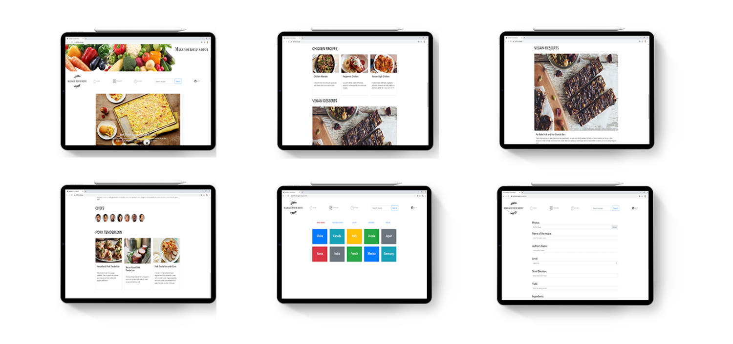 Manage Your Meal / Web App