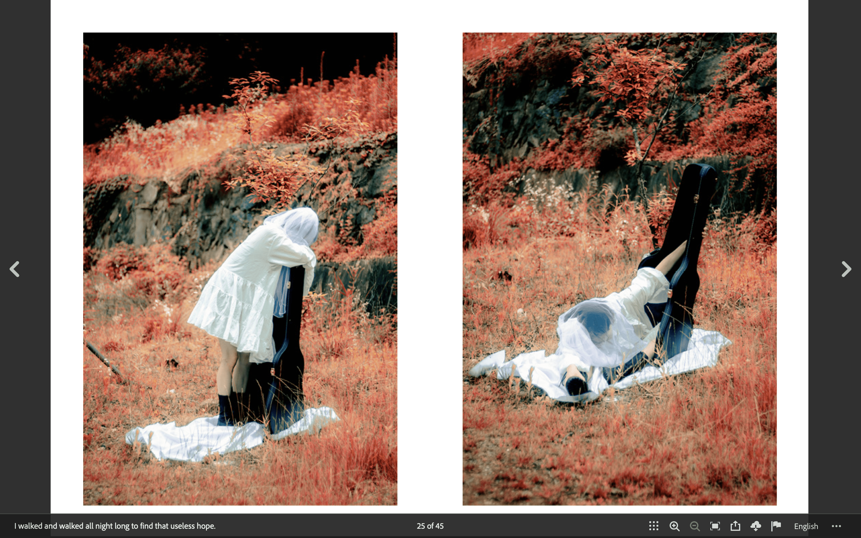 I walked and walked every night to find that useless hope