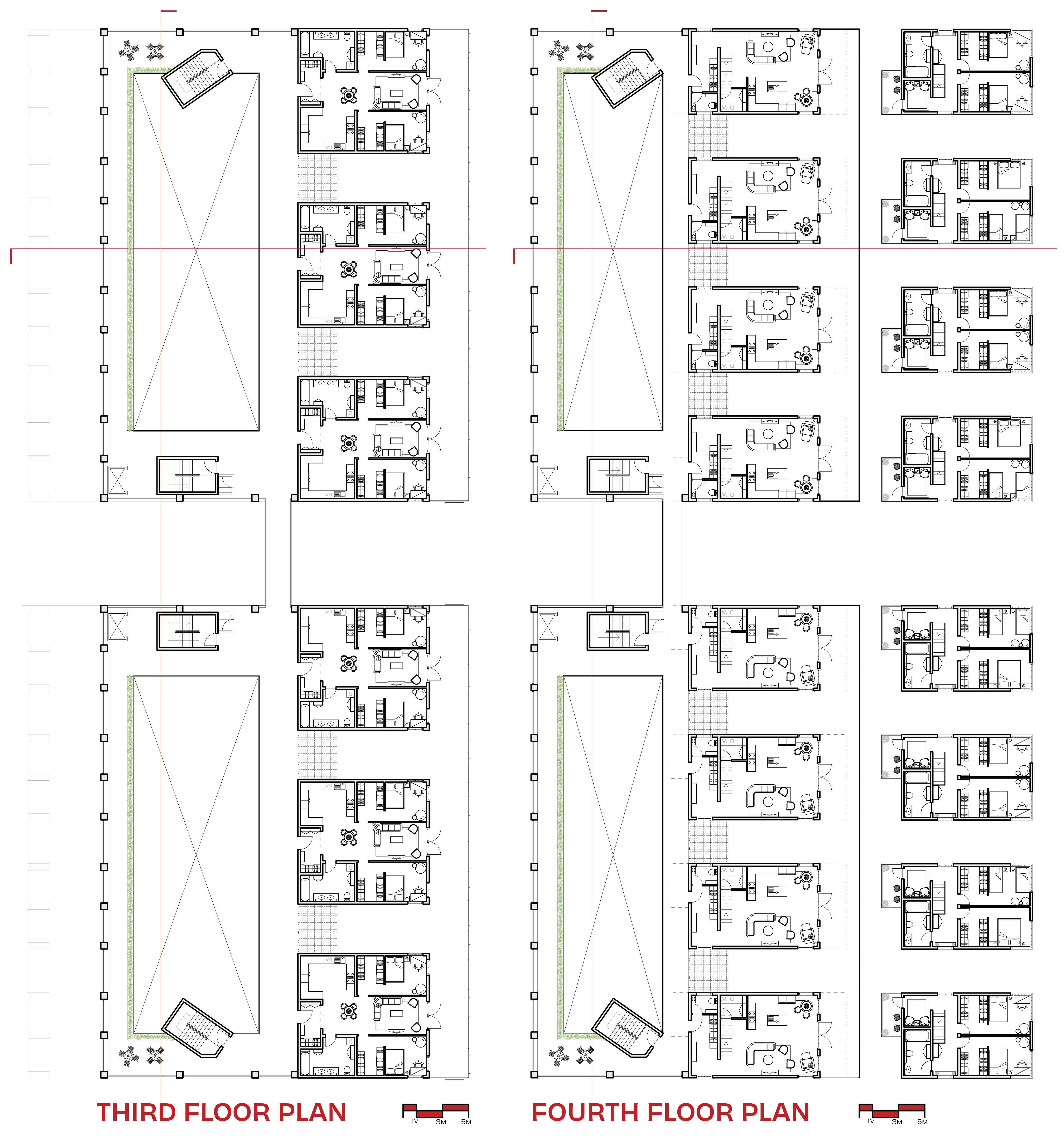 Third and Fourth Floor Plan