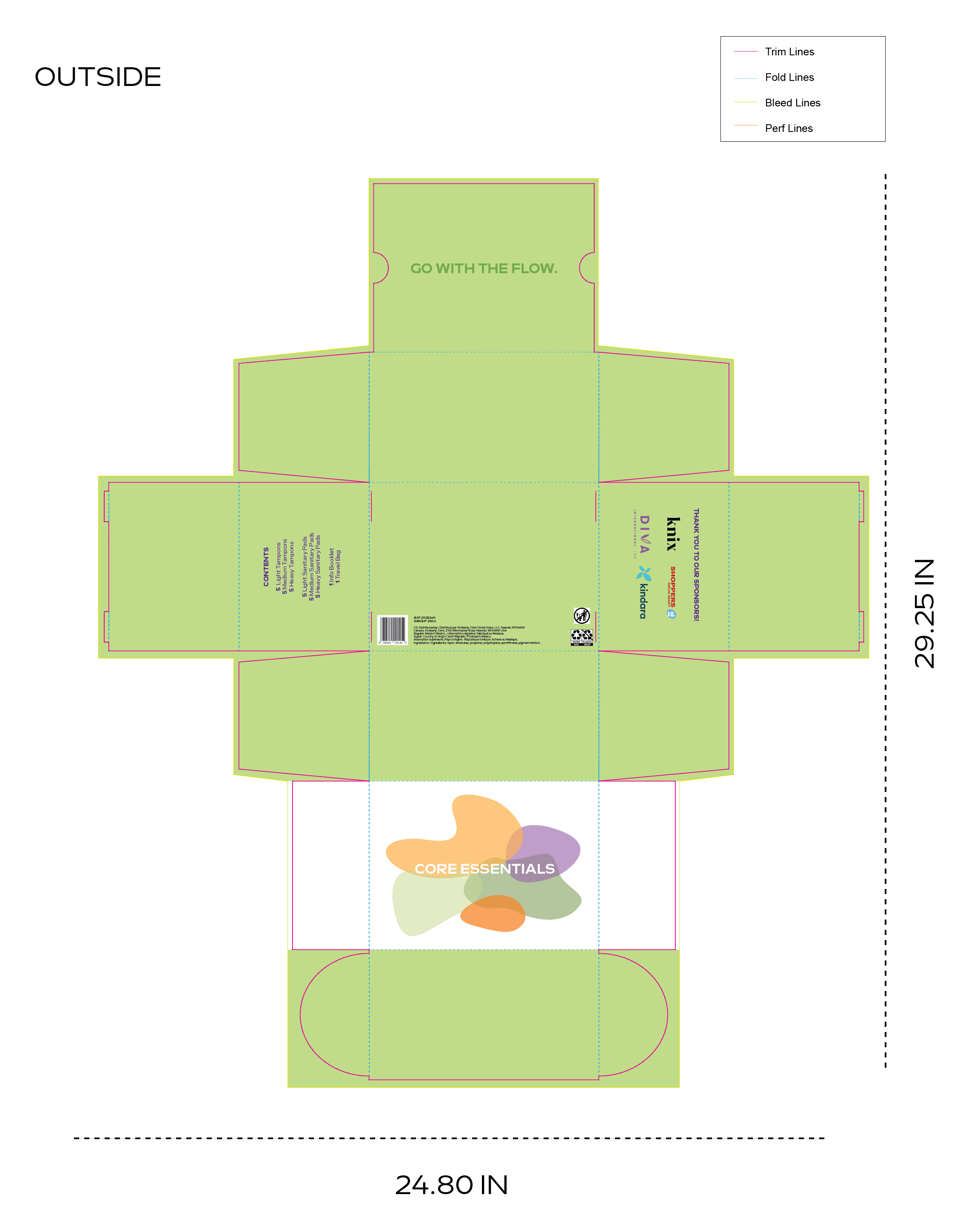 Core Essentials - dieline outside