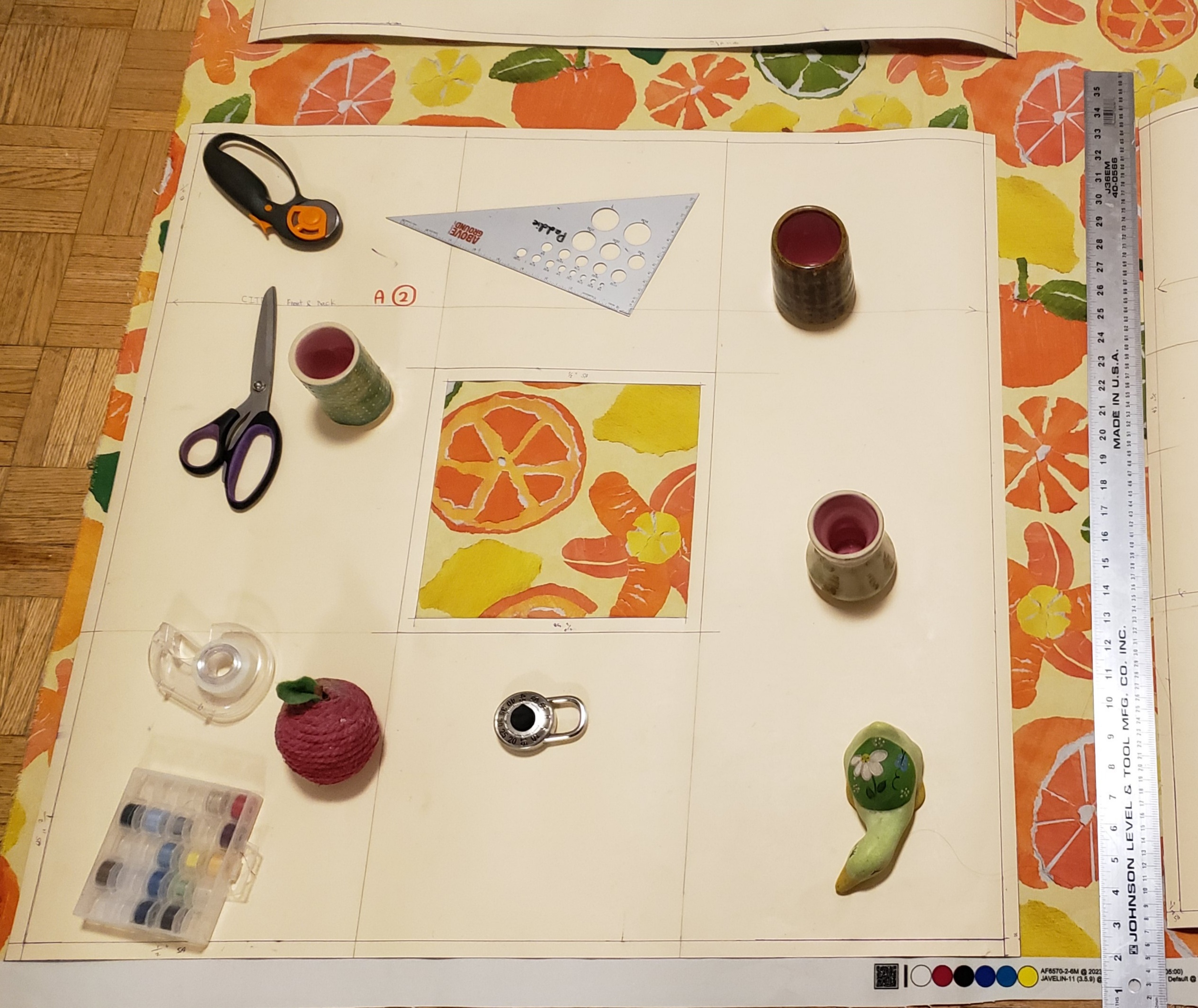 Pattern drafting progress for Vitamin C for Ctirus