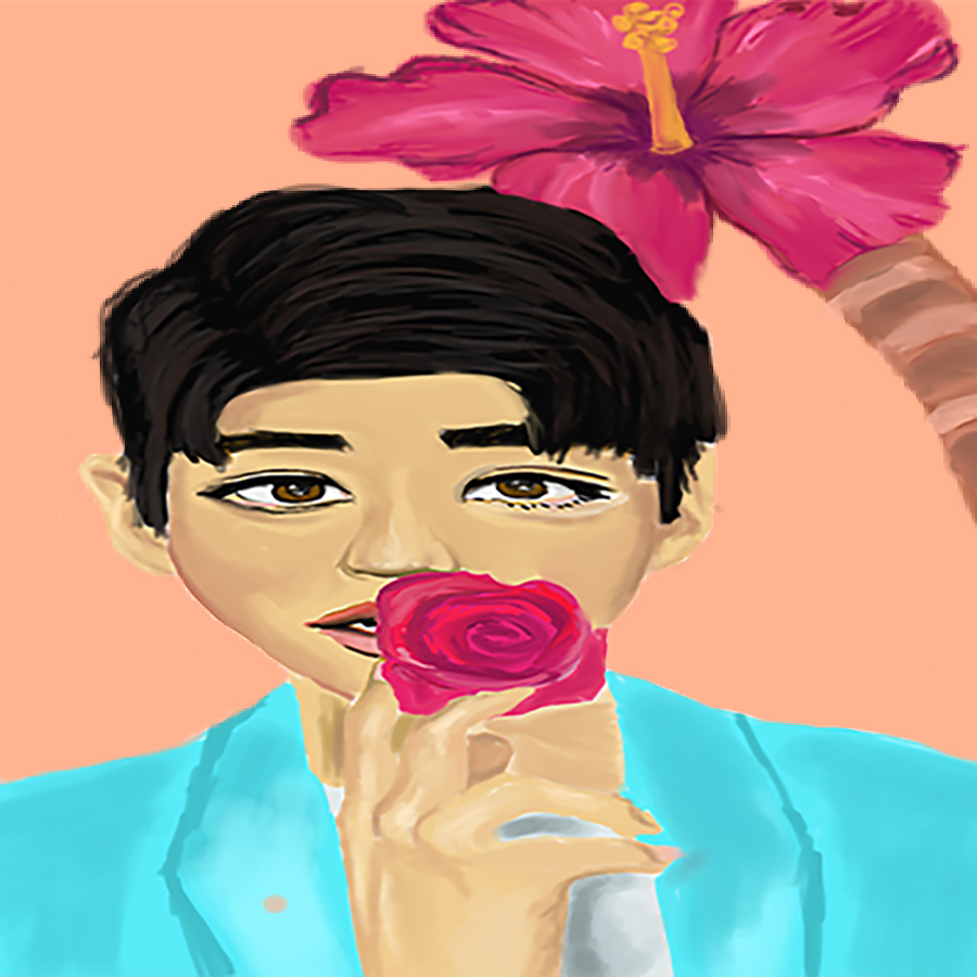 Karry Wang with Rose