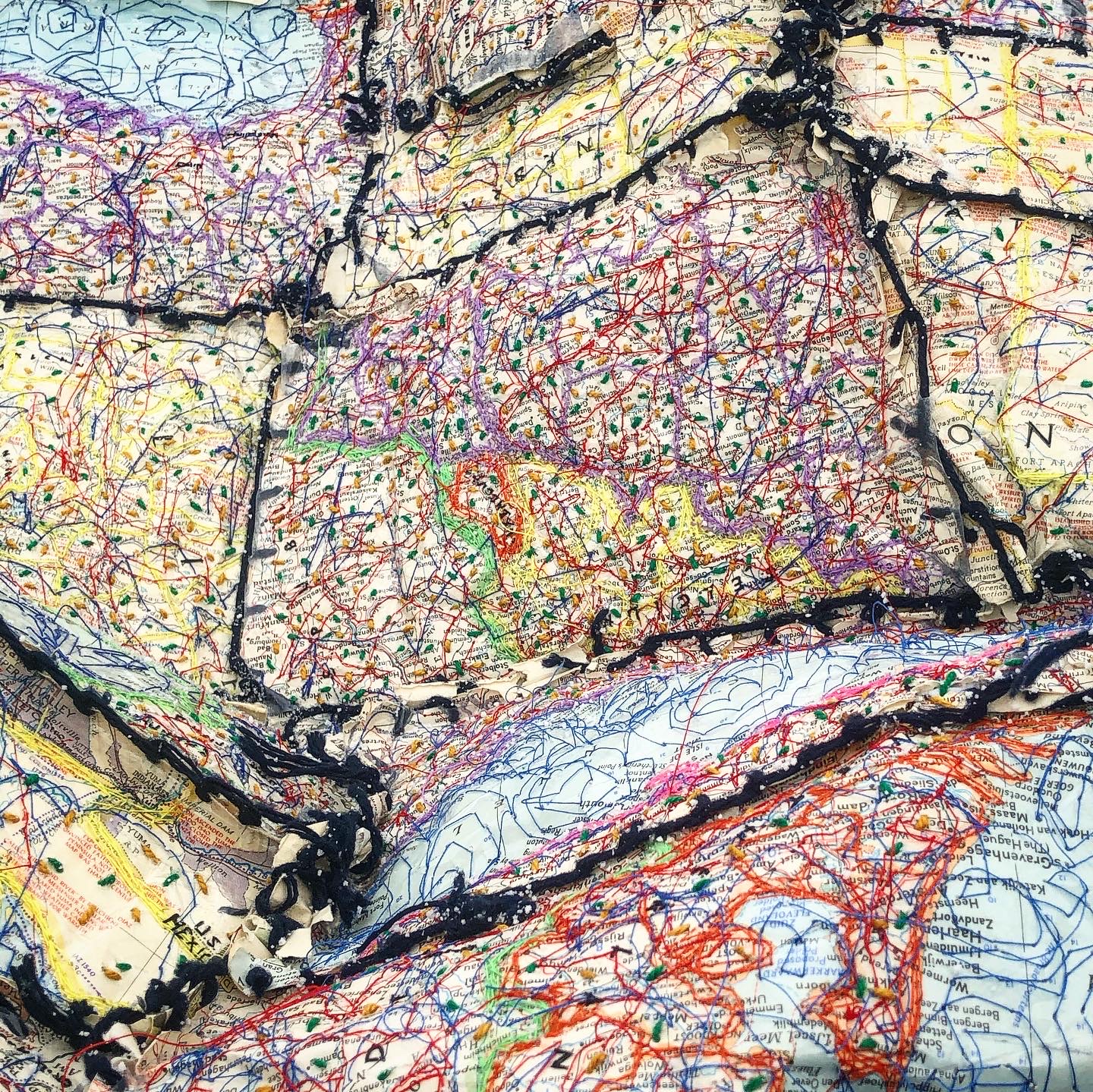 Misshapen new world map