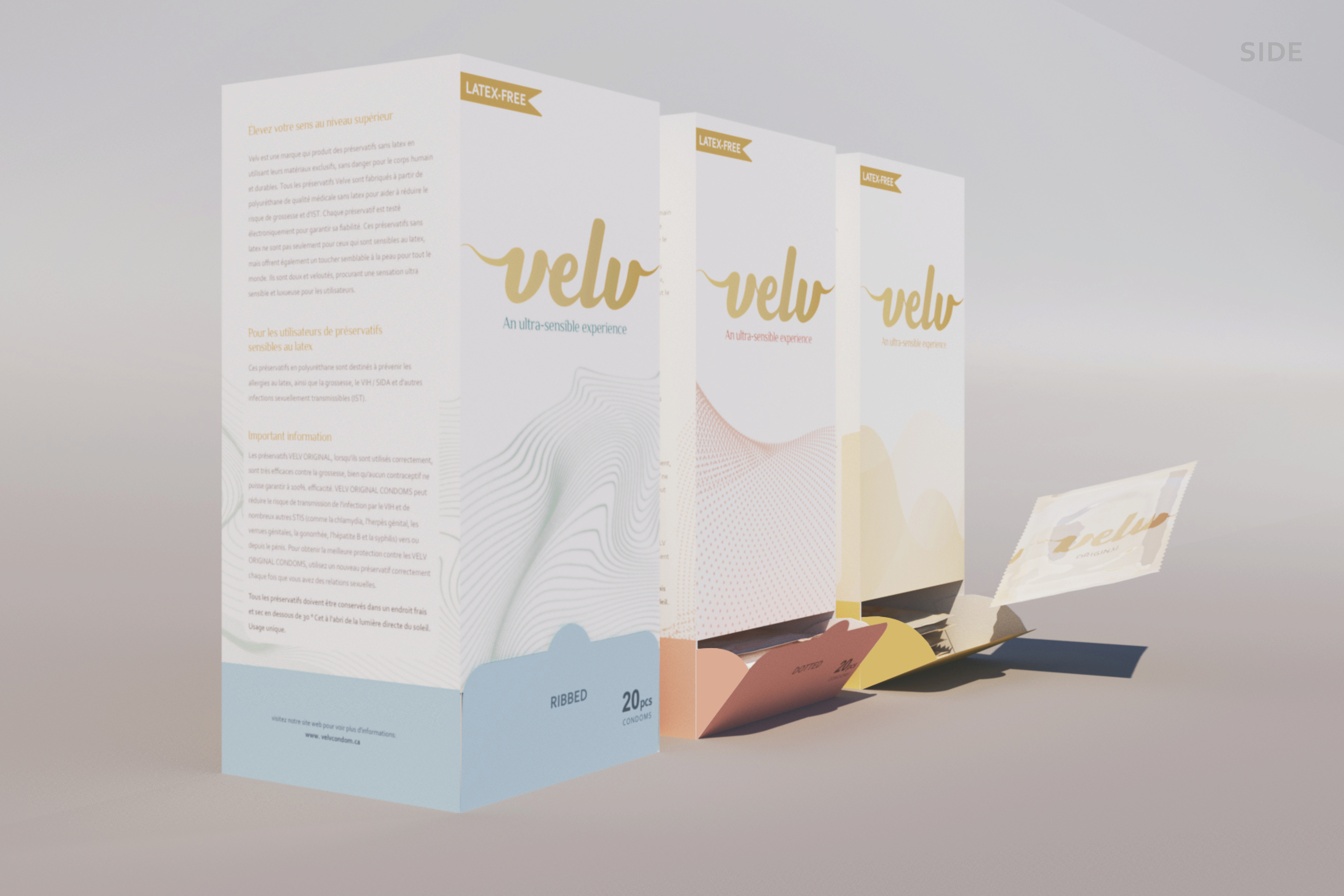 CONDOM BRANDING & PACKAGING DESIGN：VELV