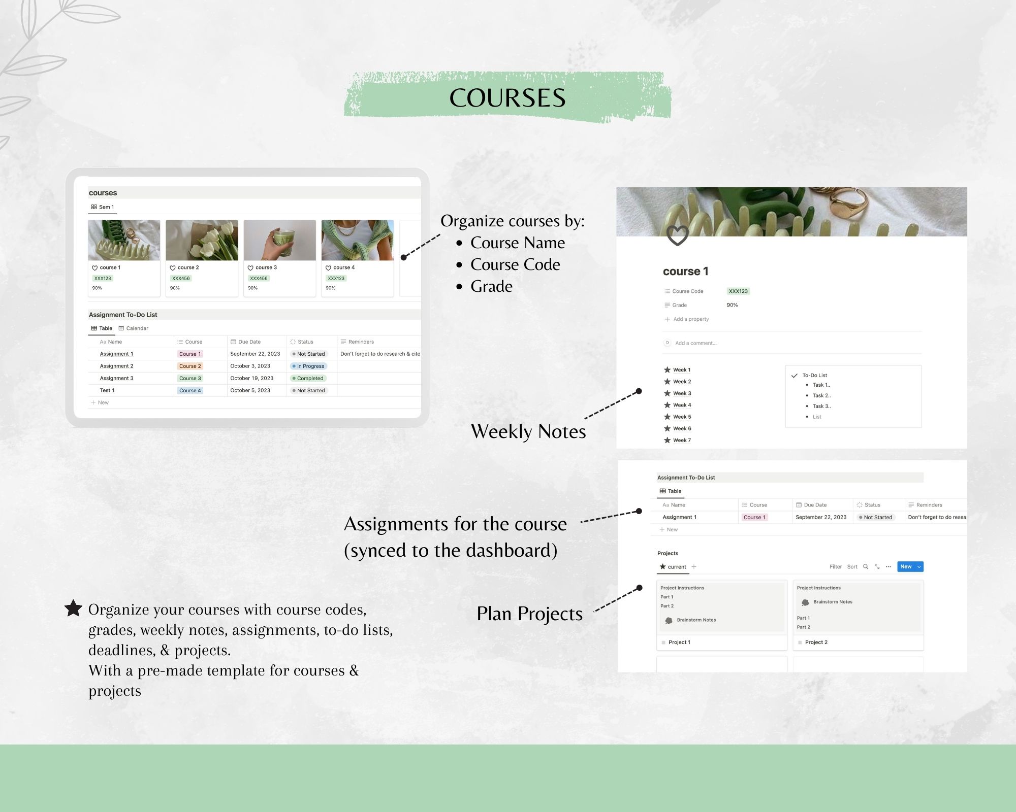 Notion Academic Planner