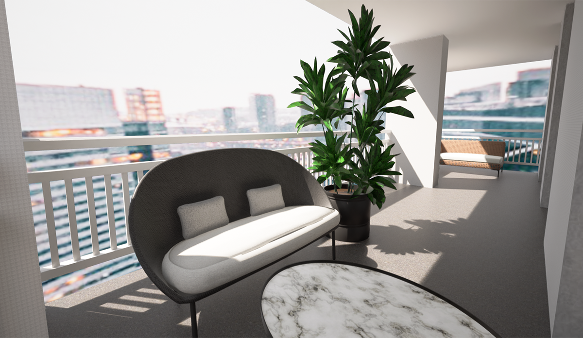 Residential Penthouse Condo - Second Floor Balcony