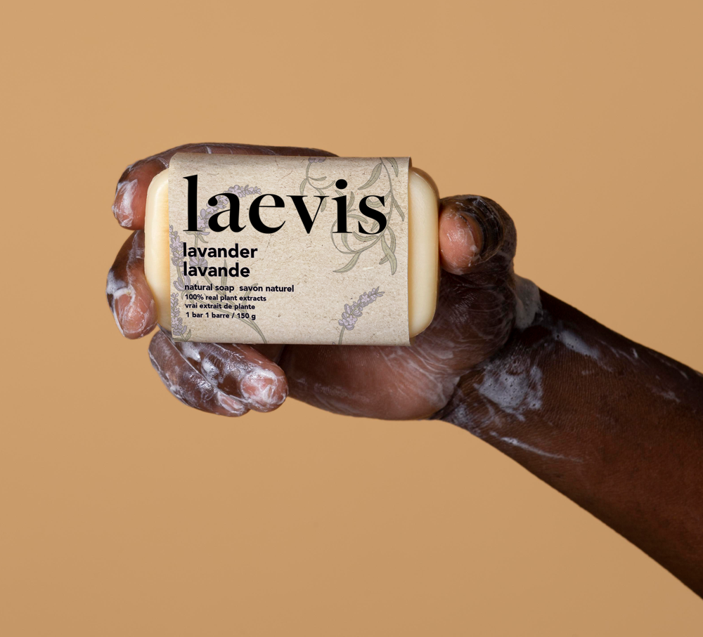 laevis Natural Soap Bar Branding + Packaging