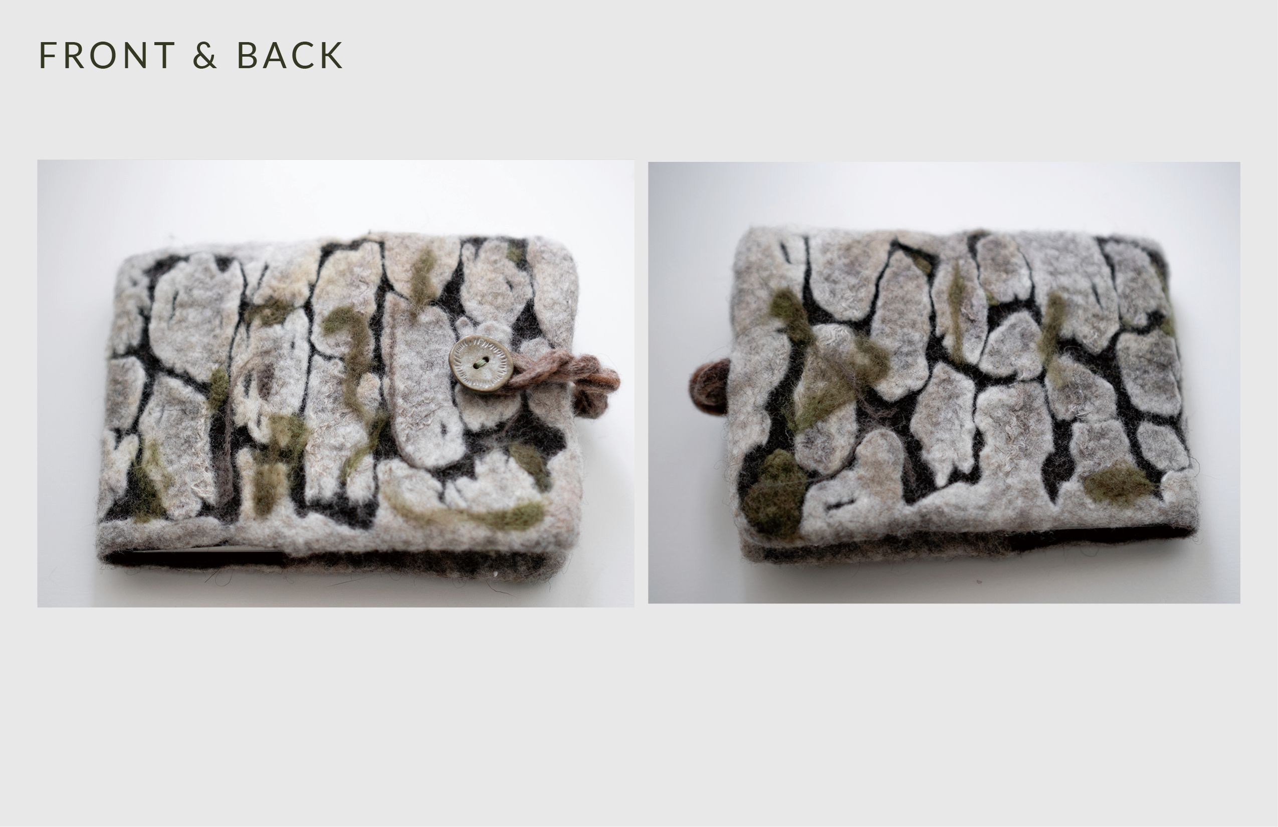 Bark Over The Journal: Felted Object