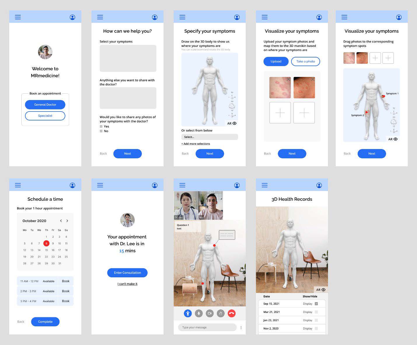 MR-Medicine: Improving Telemedicine Video Consultation with Mixed Reality and User Experience Design