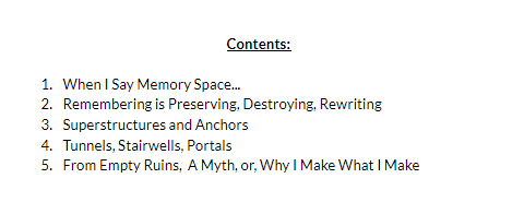 ReBUILDING THE MEMORY SPACE