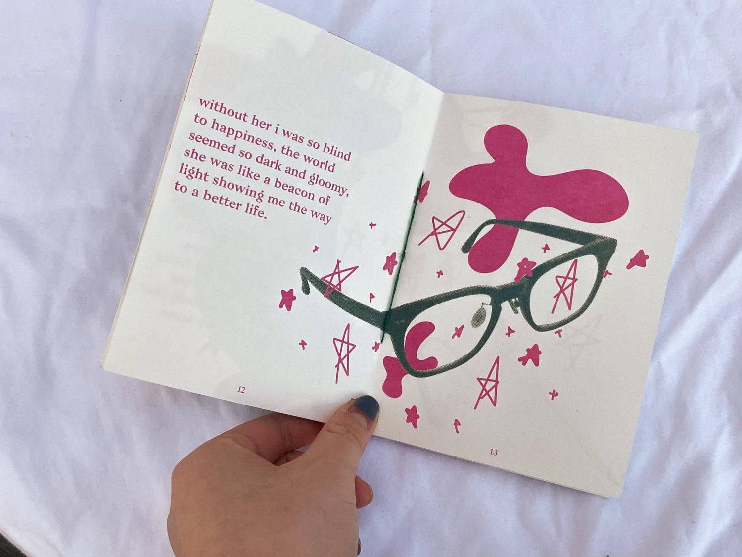 A zine creating satire of how the male protganaist treats the Manic Pixie Dream Girl, projecting fantasies onto her, I follow the same philosophy and project the same fantasies on everyday objects.