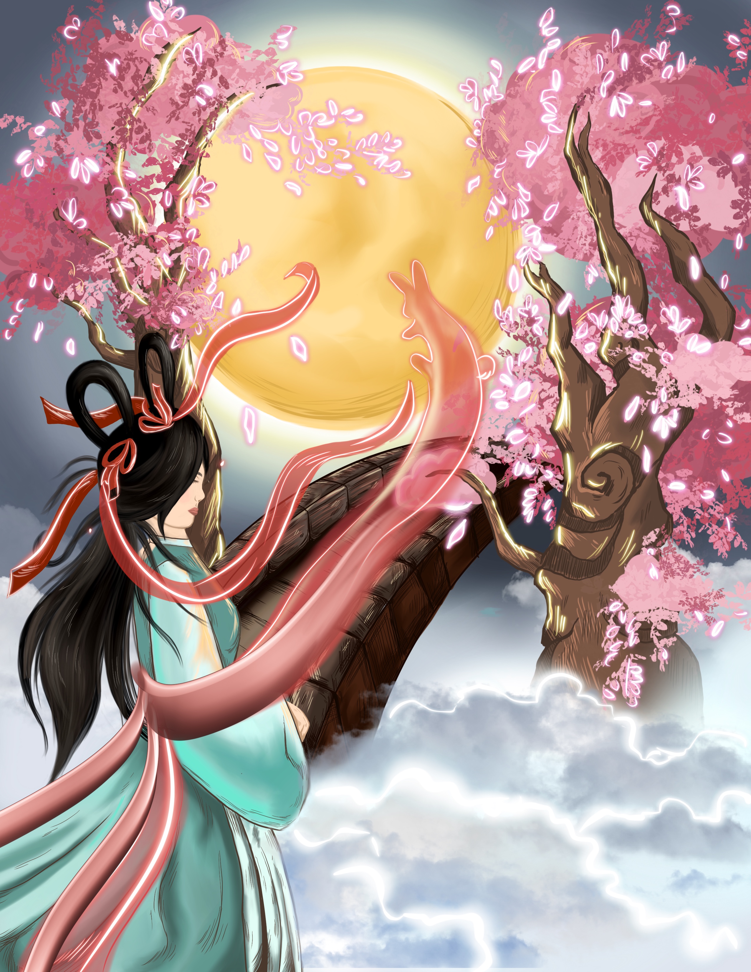 Girl Crossing Bridge