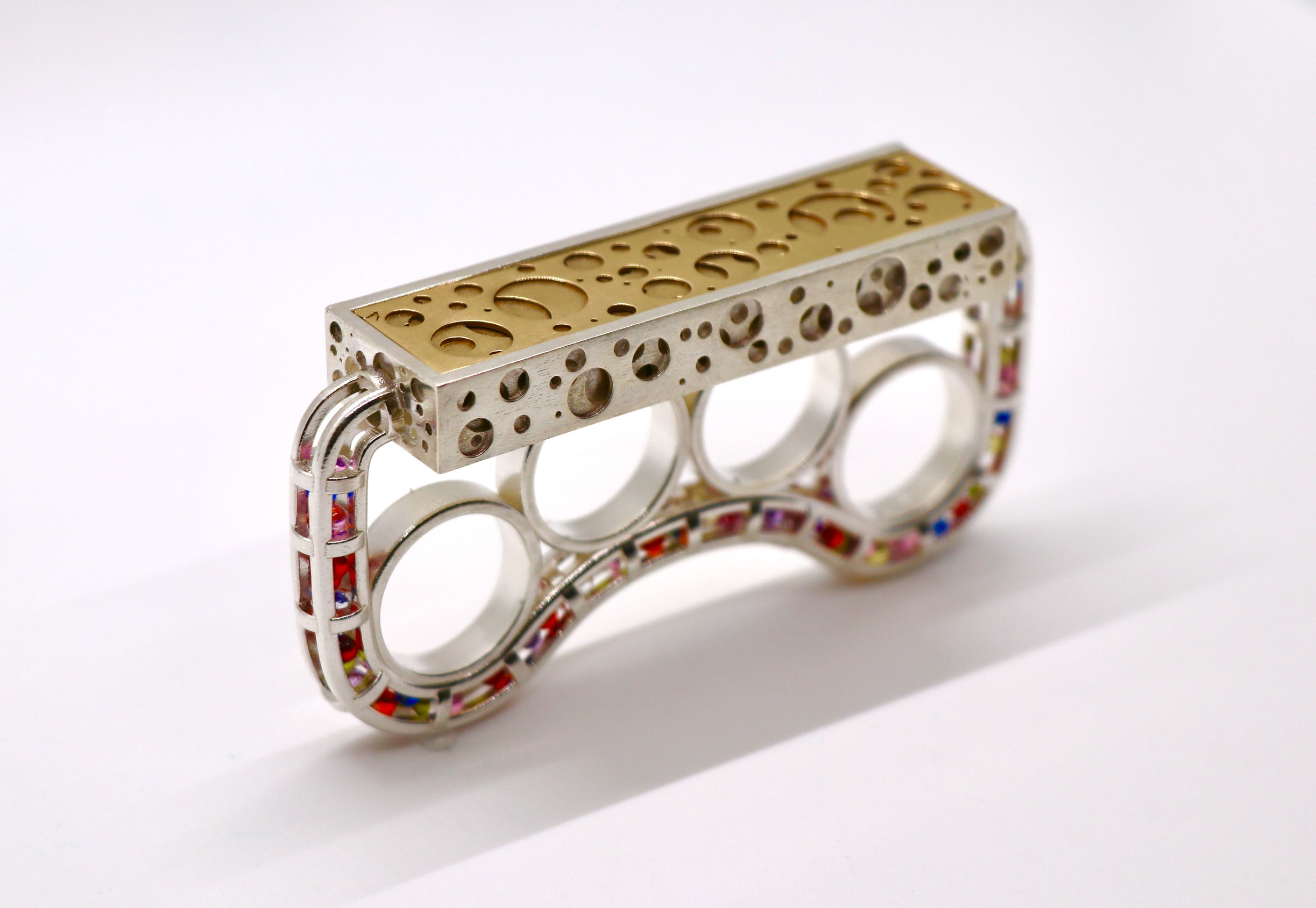 Brass Knuckles-shaped Ring