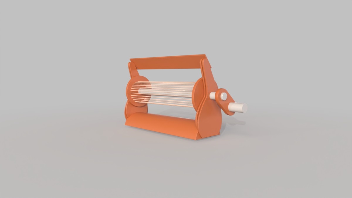 Initial Flip Box Model - Three Quarter View From The Right (Made in Womp3D)