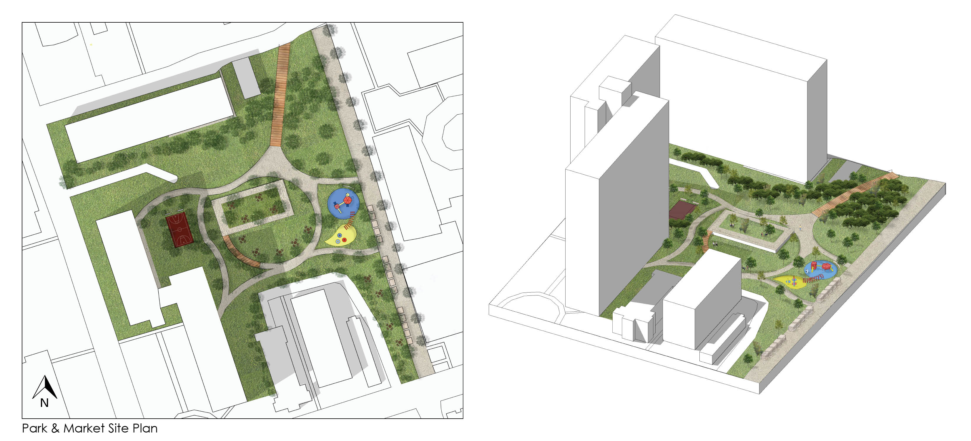 park and market site plan- Green Escape