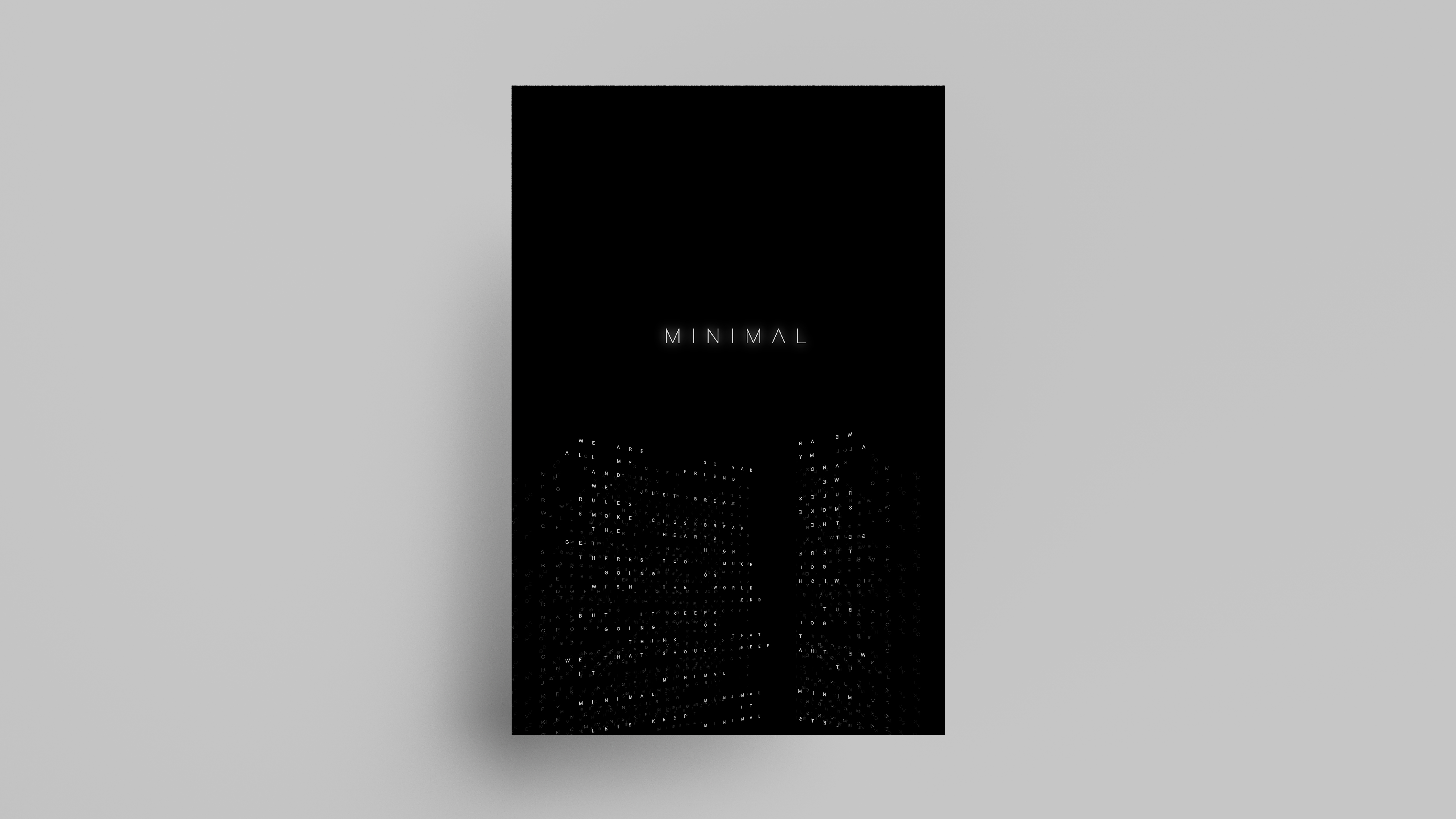 Typographic Poster : MINIMAL