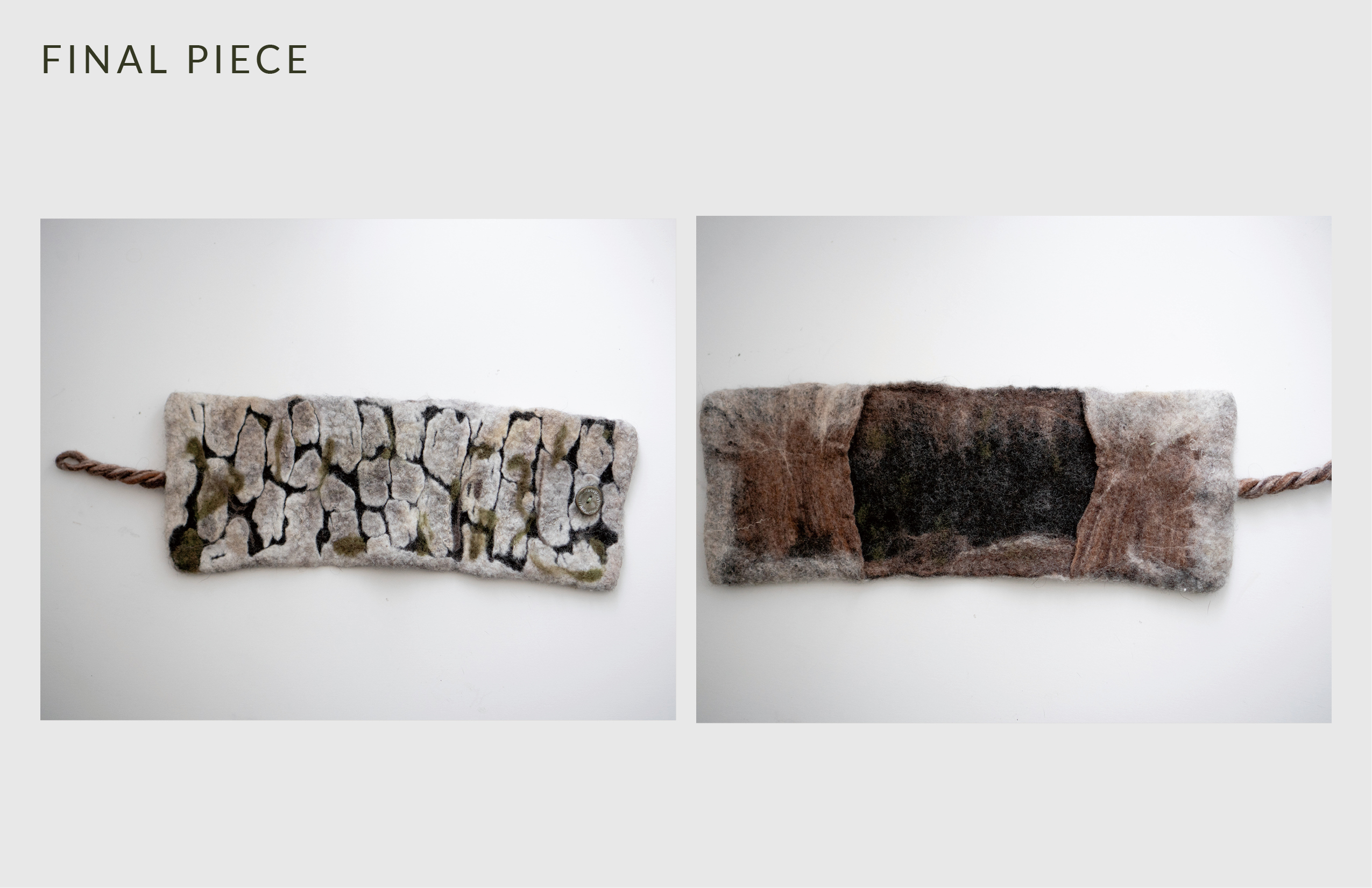 Bark Over The Journal: Felted Object