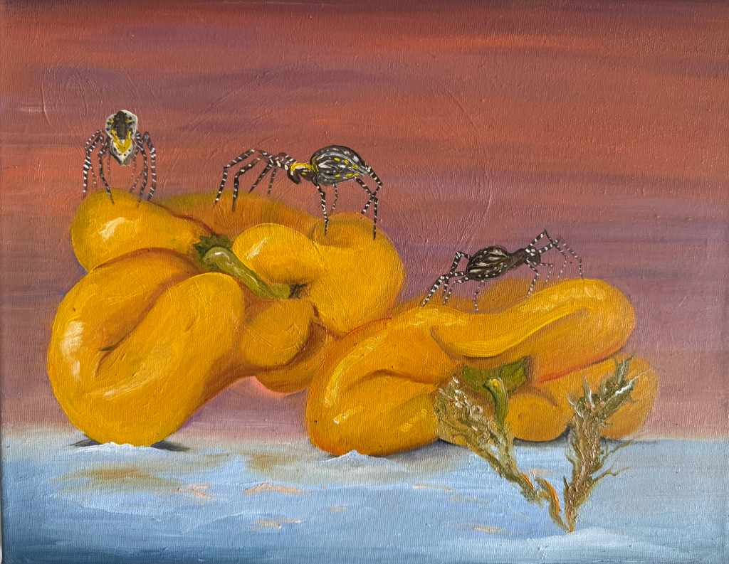 Landscape with Amorphous Peppers and Spiders