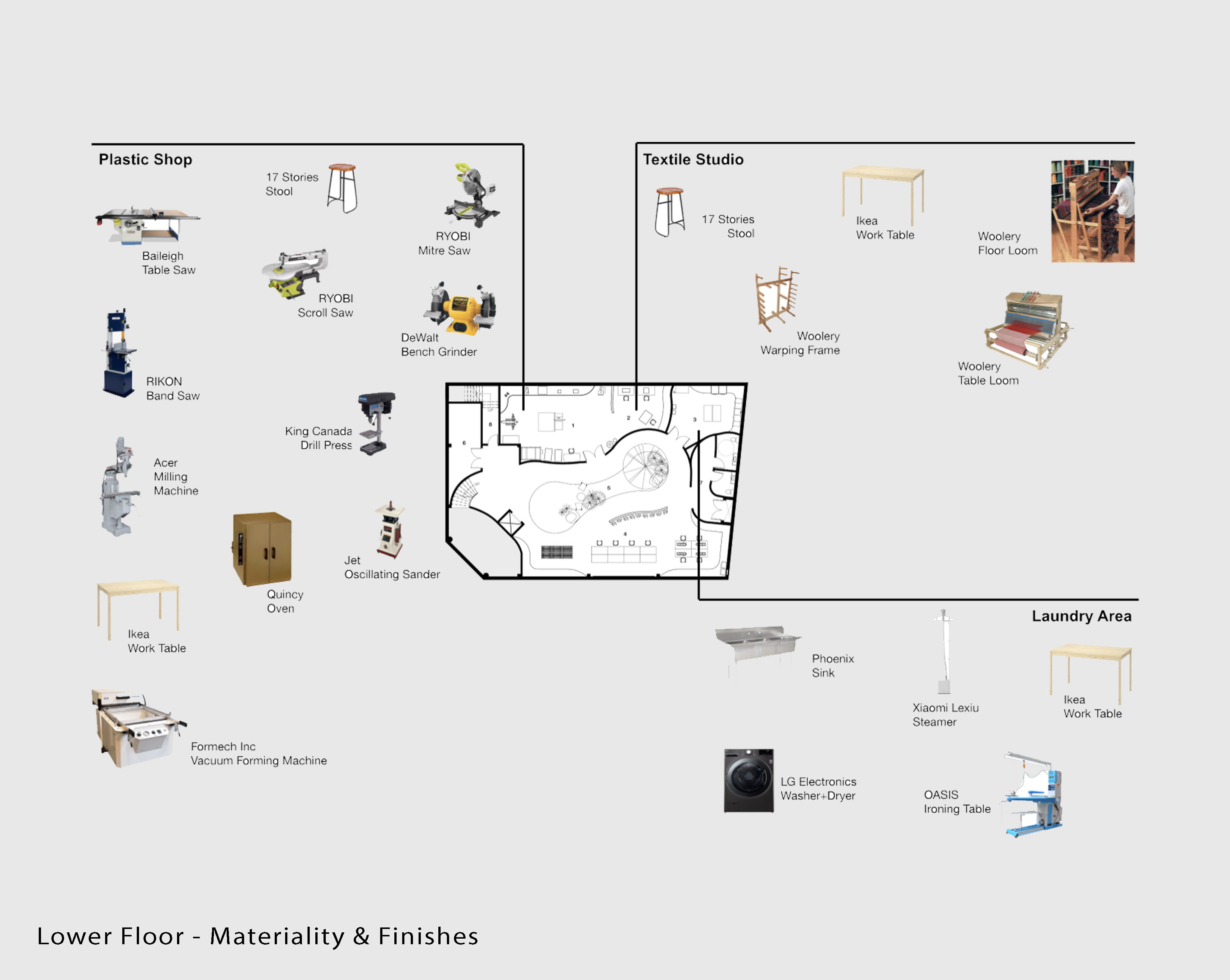 Lower Floor Materiality & Finishes