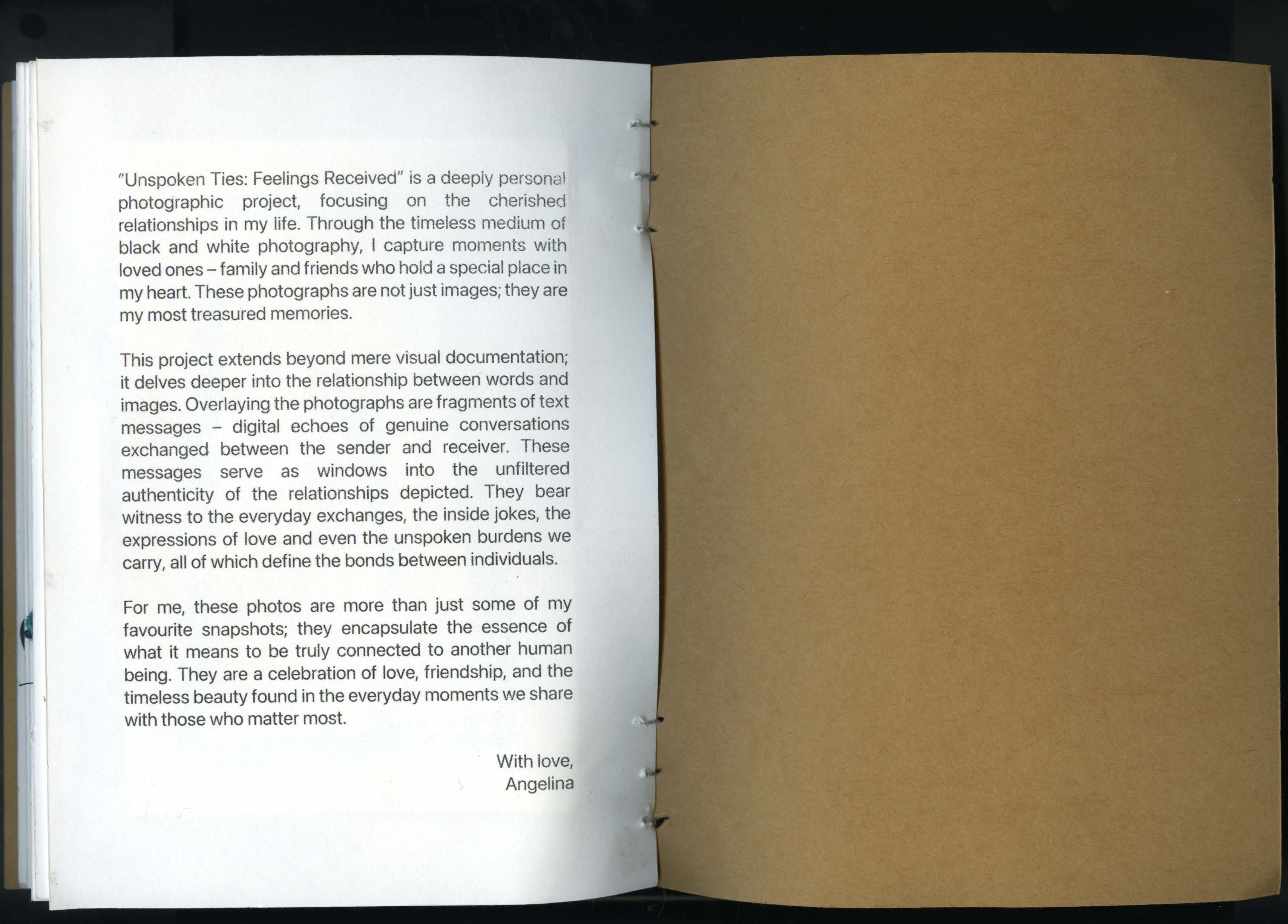 Unspoken Ties: Feelings Receieved