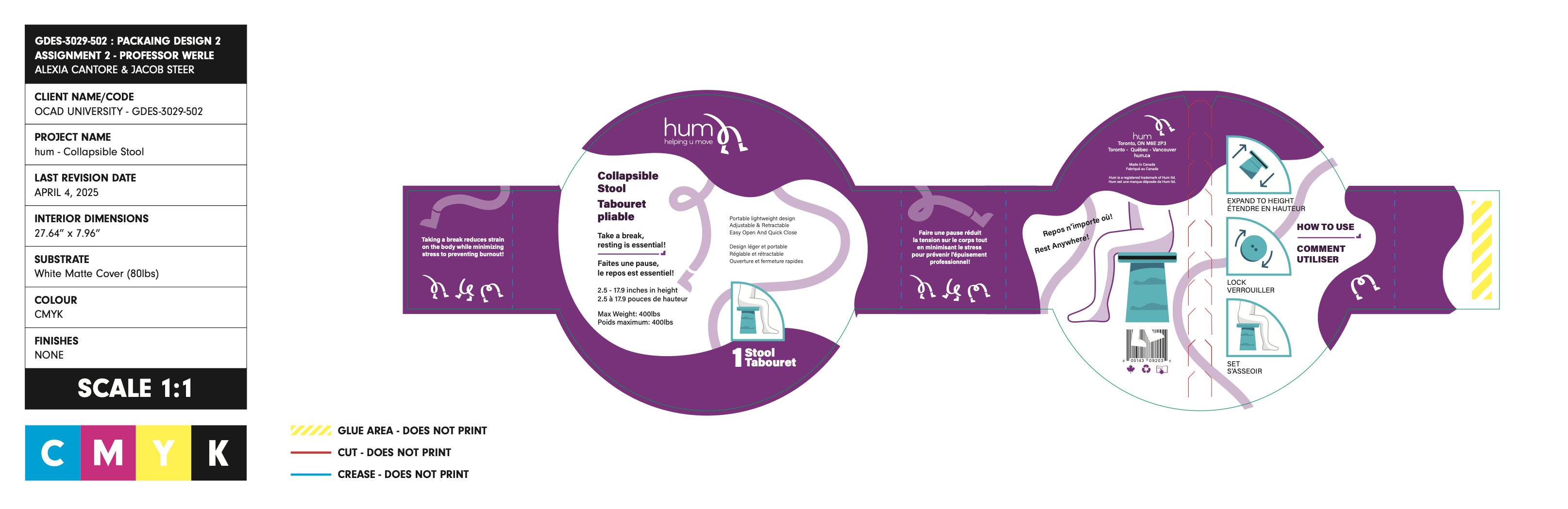 Hum Stool Dieline