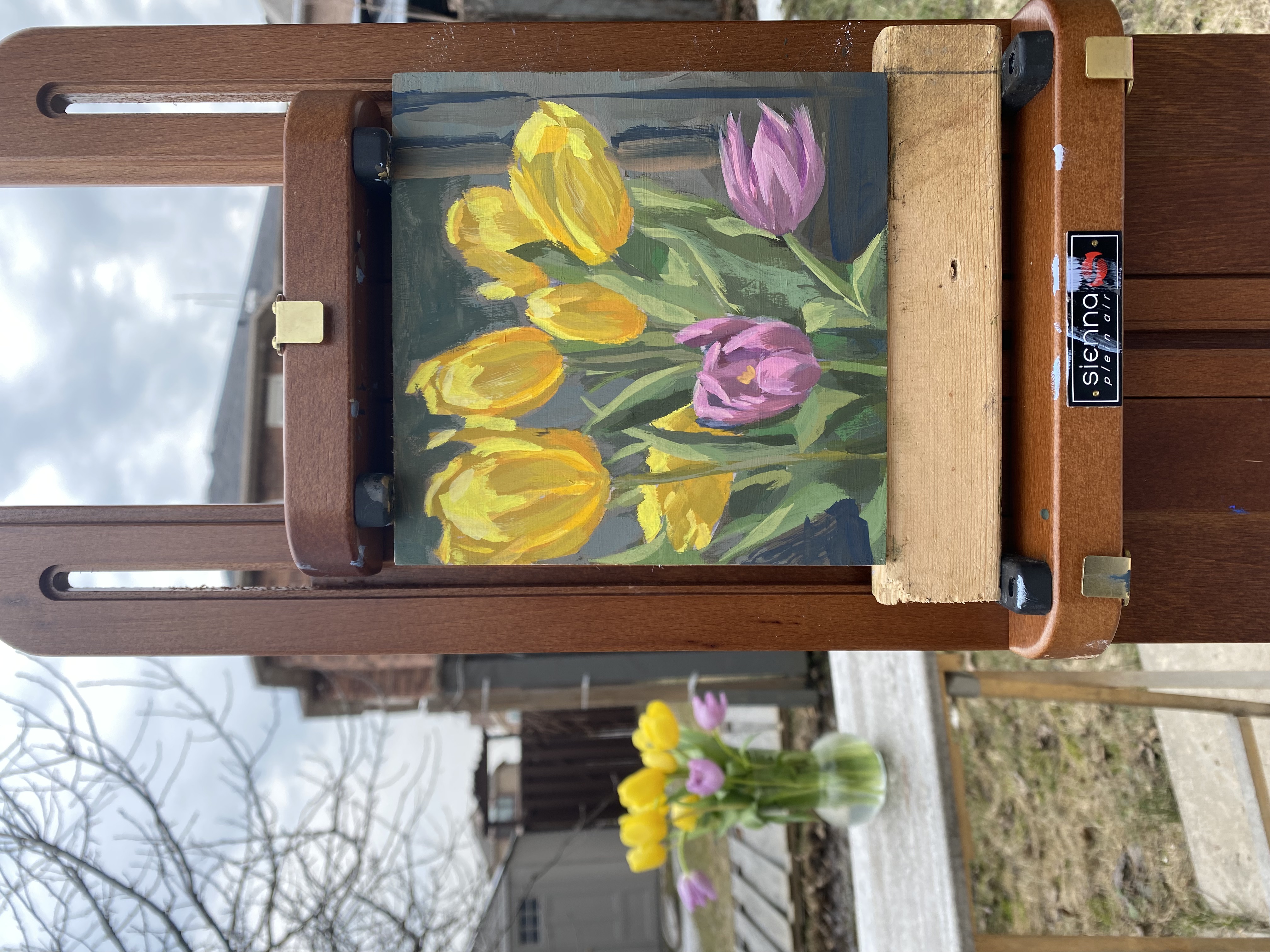 Yellow and Purple Tulips