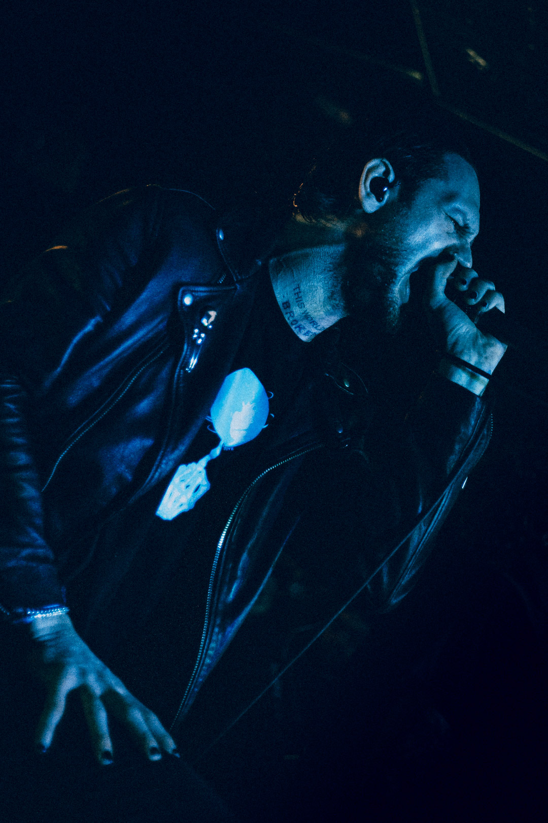 Lawrence Taylor of While She Sleeps @ Hard Luck Bar, February 29, 2020.