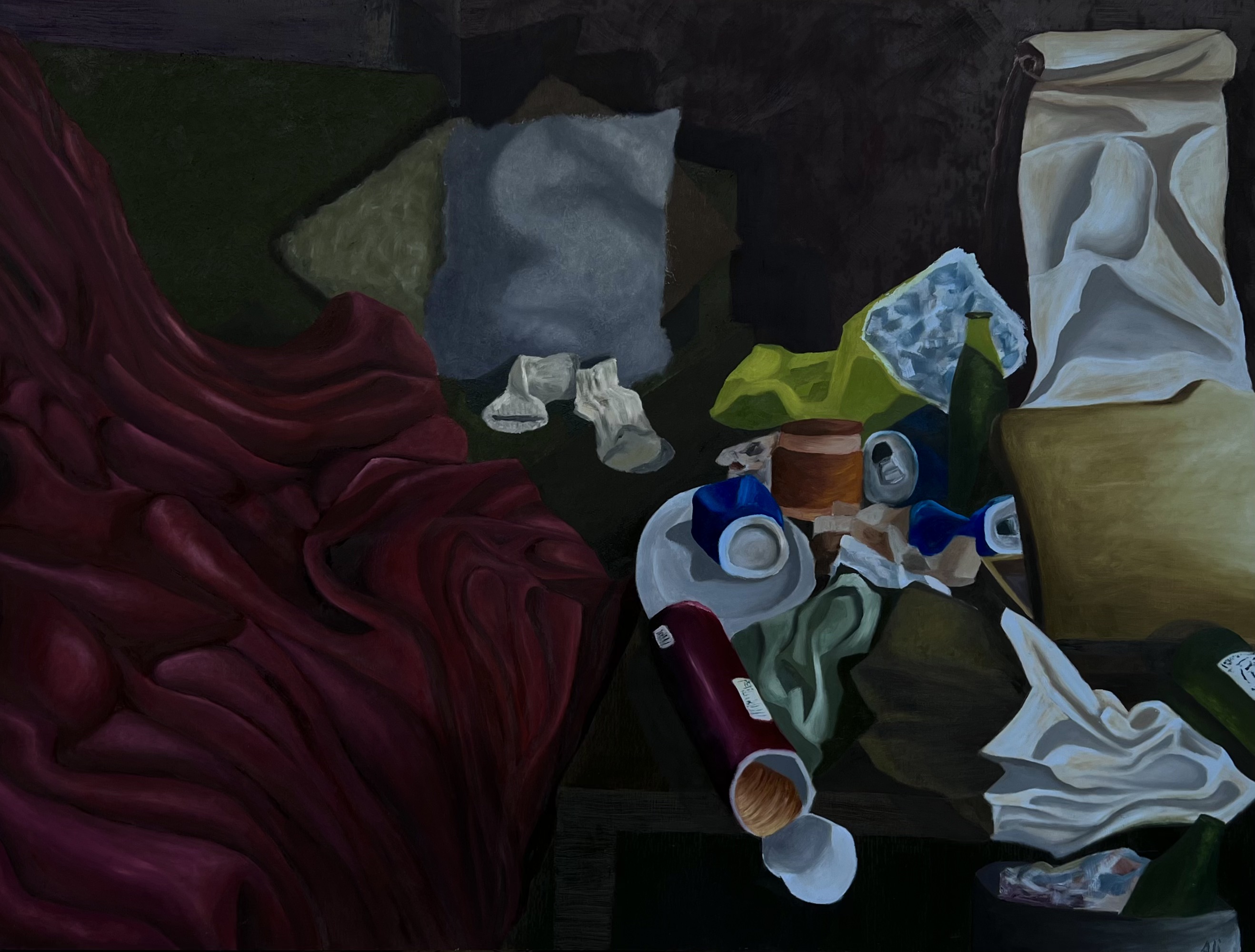 Saturday Night Misery_36X48_Oil painting