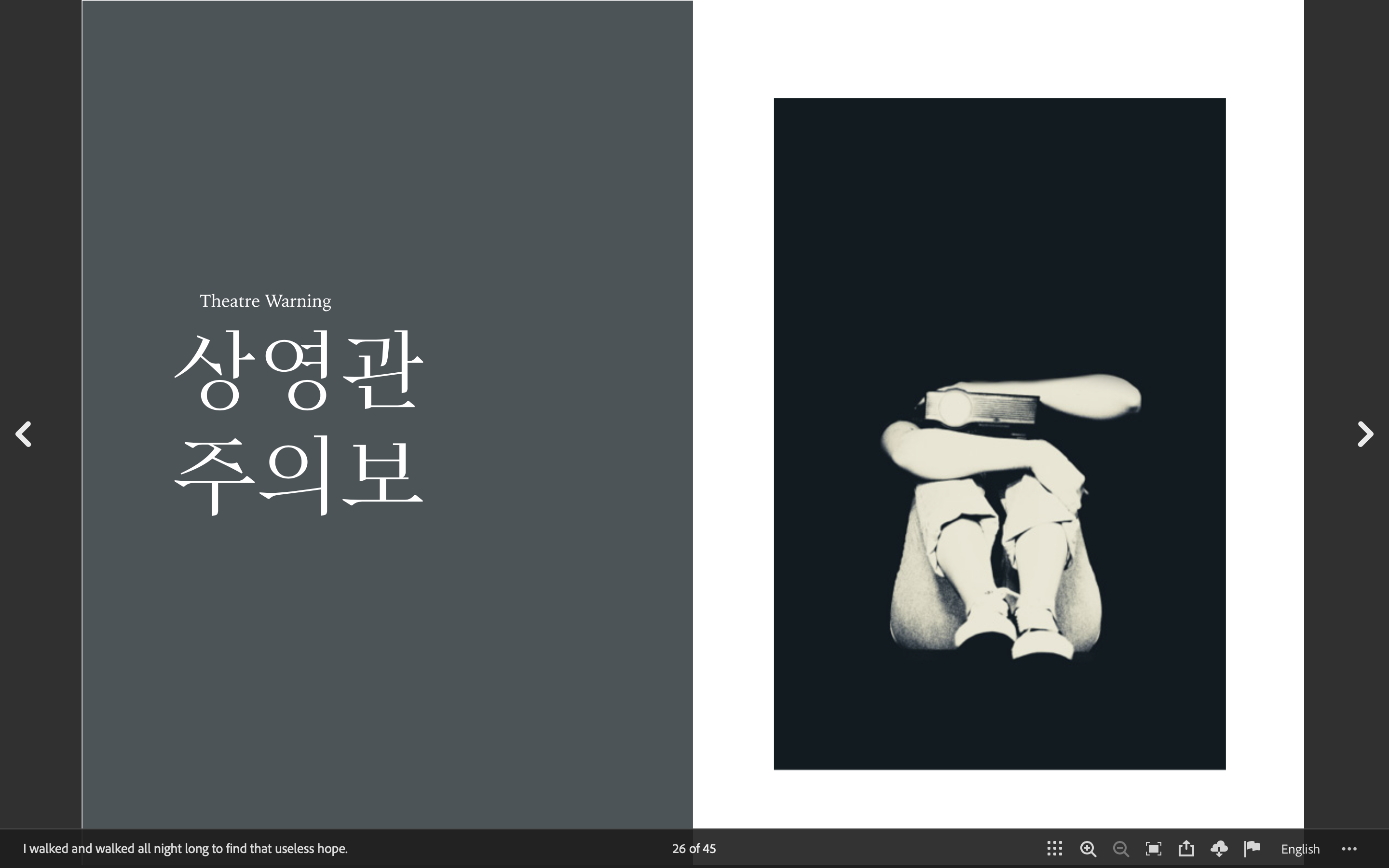 I walked and walked every night to find that useless hope