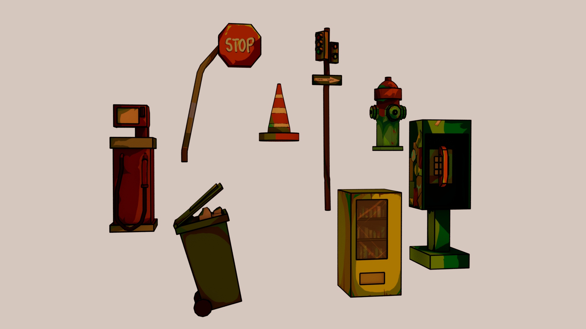 Environment Props 3D Models