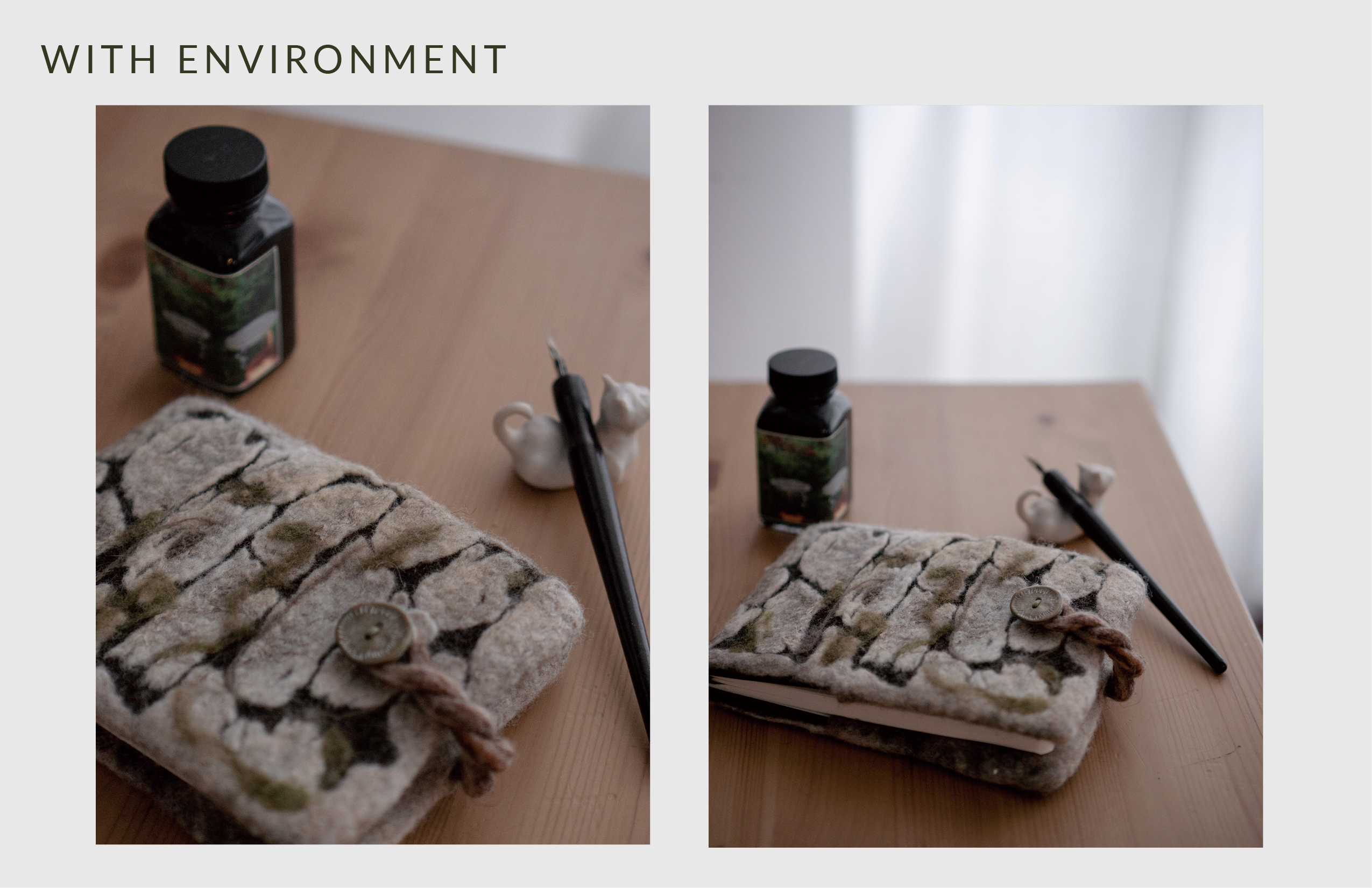 Bark Over The Journal: Felted Object