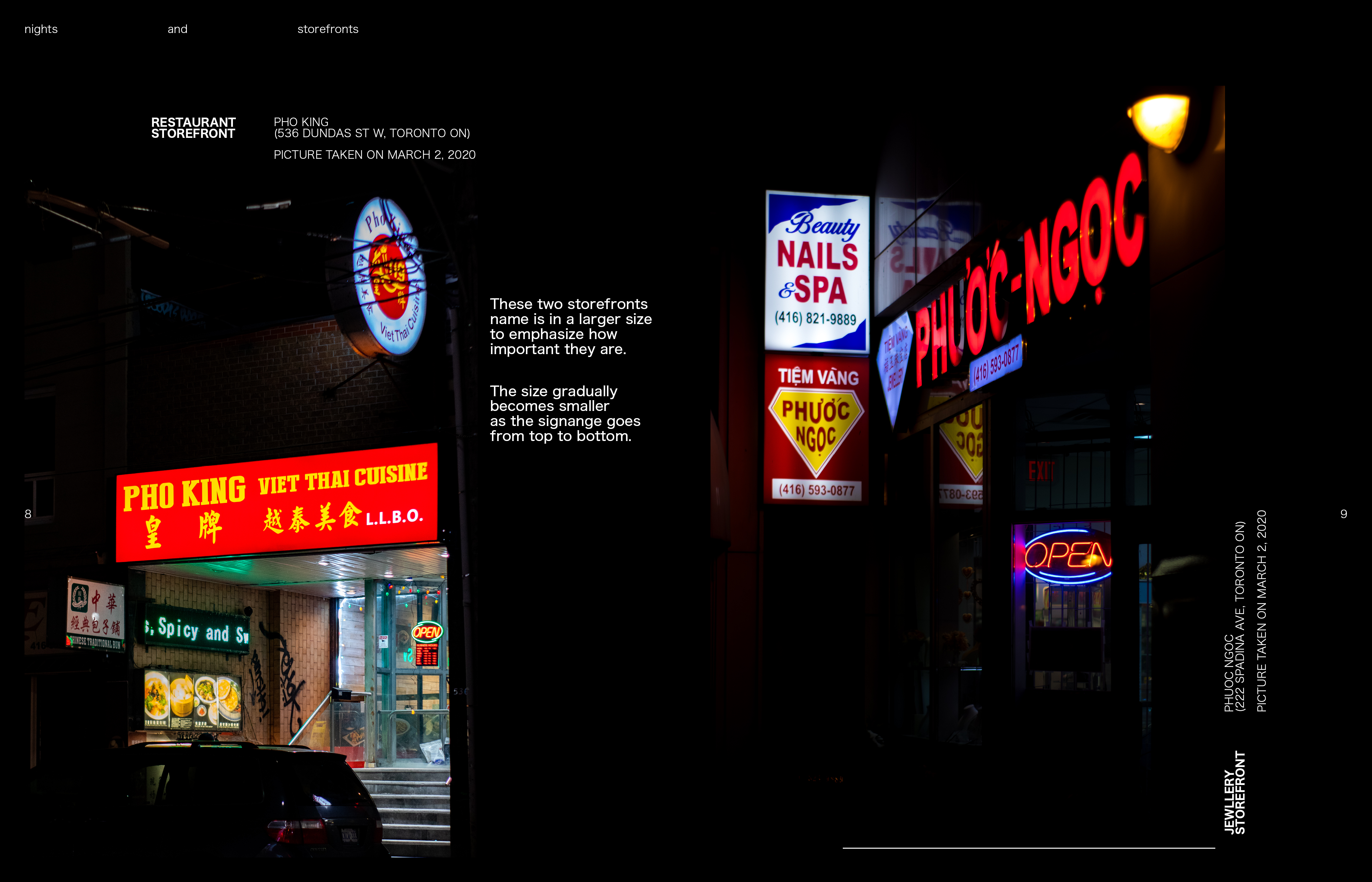 Nights and Storefronts - Environmental Typography