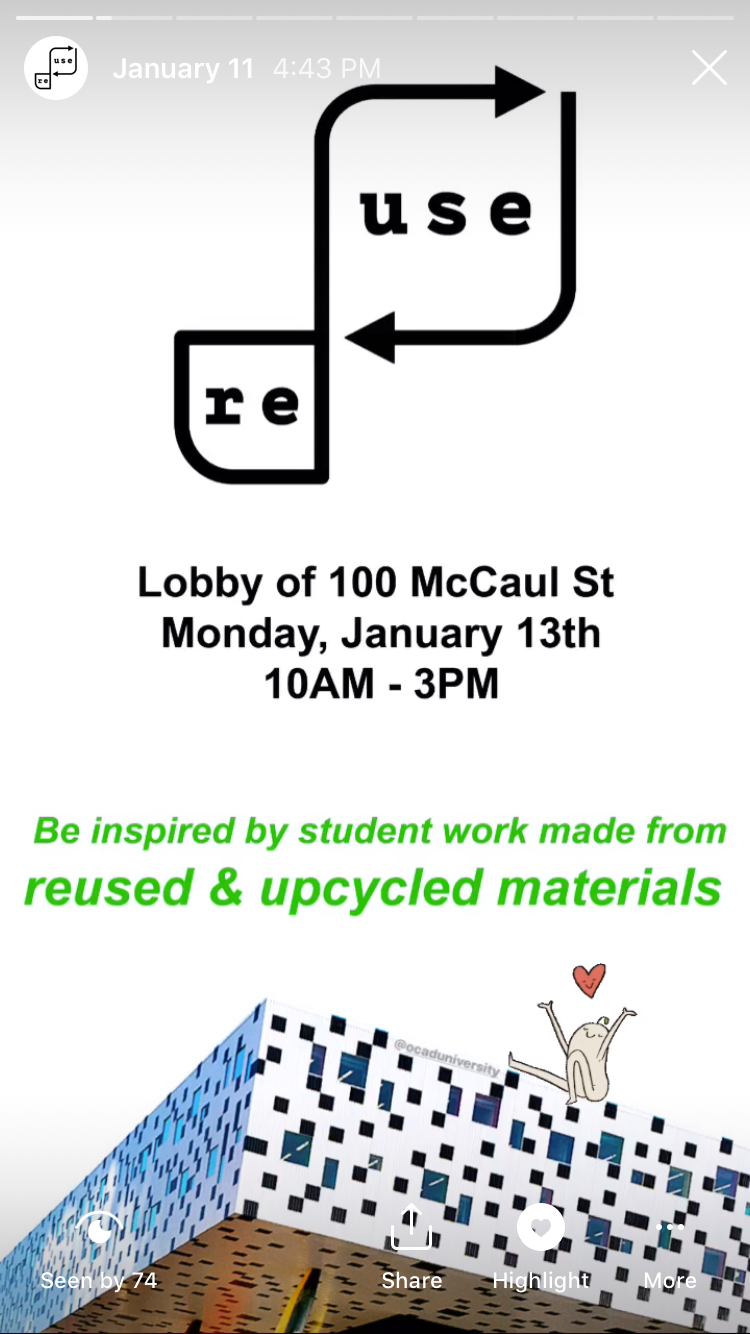Gallery Promo on IG @ocad_reuse